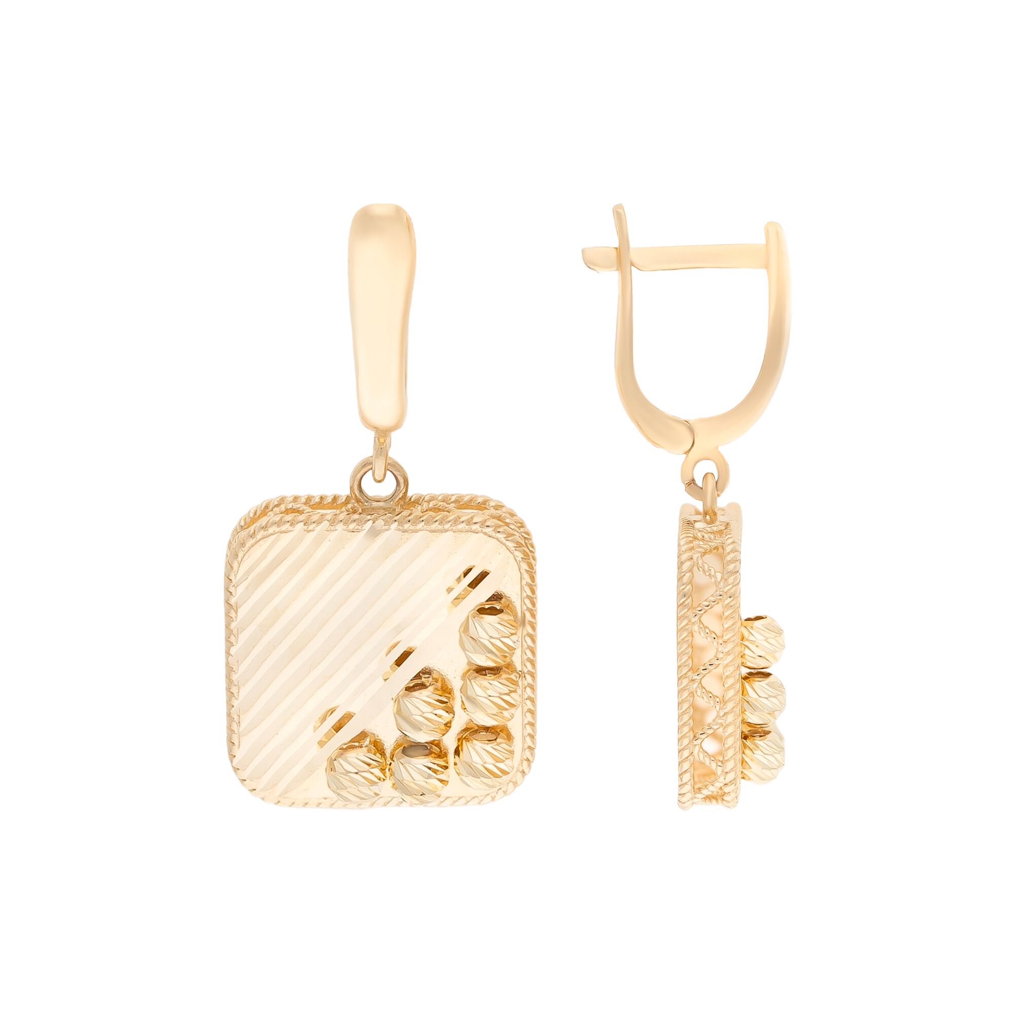 Серьги, золото, 585, 6.37г, 54915, изображение 2 | GoldMarket.kz