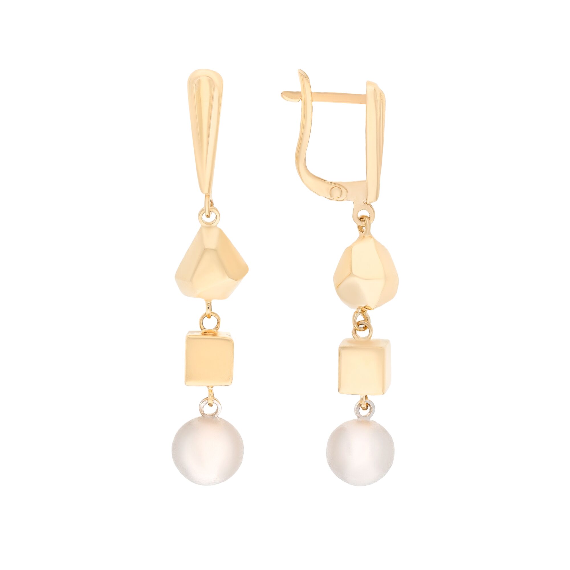 Серьги, золото, 585, 5.1г, 54930, изображение 2 | GoldMarket.kz