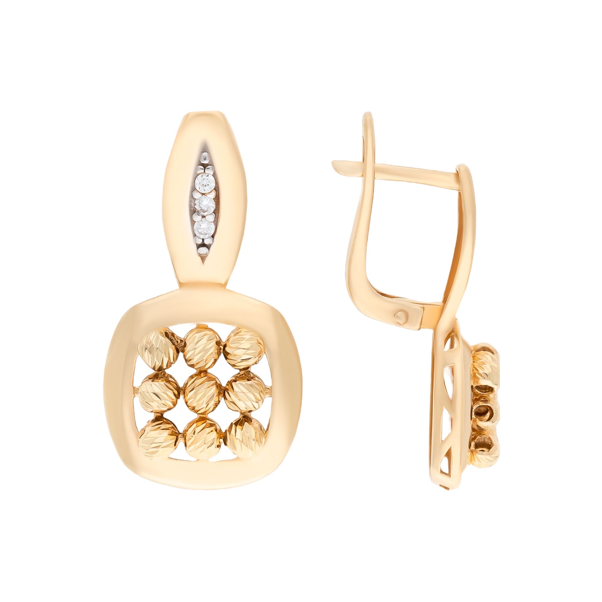 Серьги, золото, 585, 4.2г, 54936, изображение 2 | GoldMarket.kz