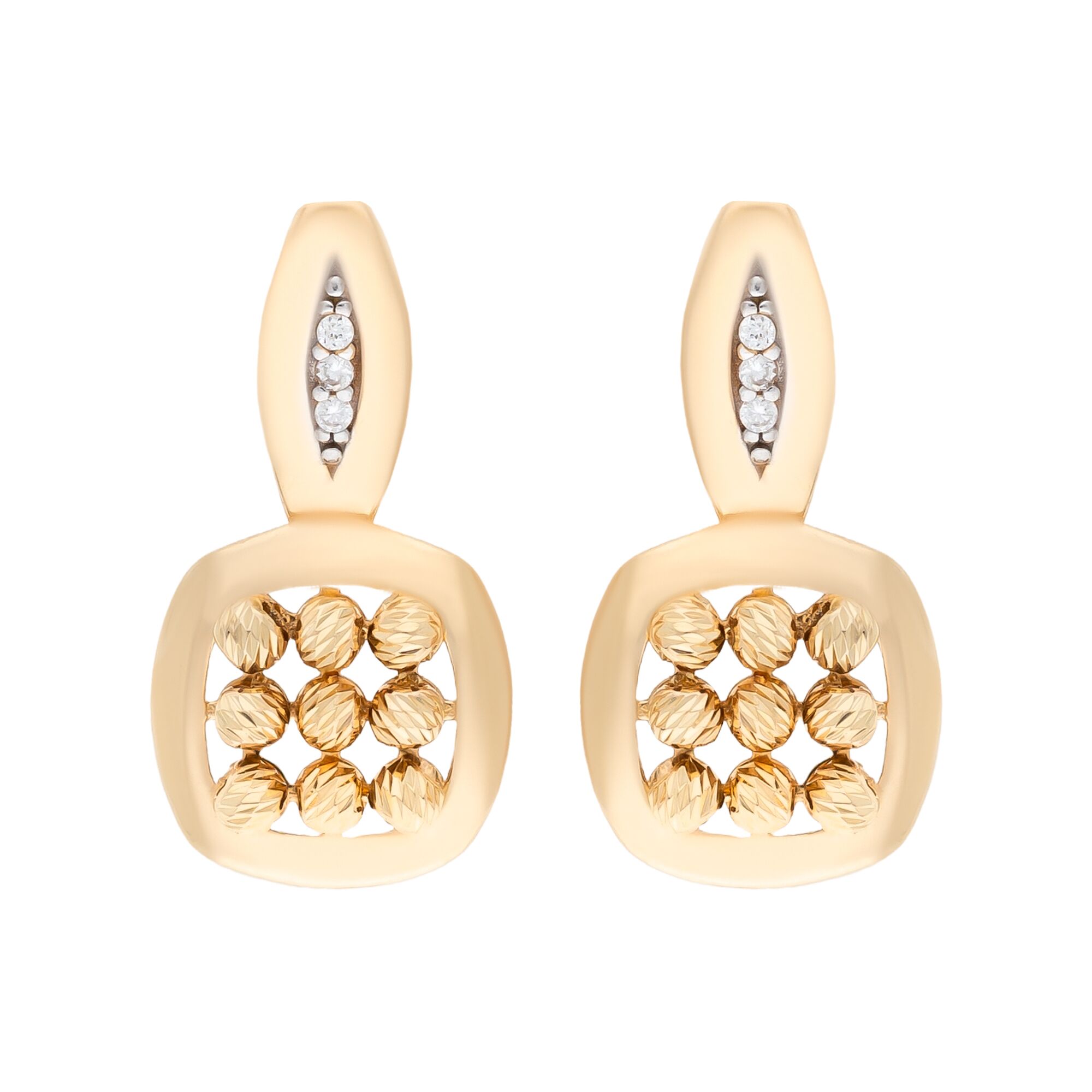 Серьги, золото, 585, 4.2г, 54936 | GoldMarket.kz