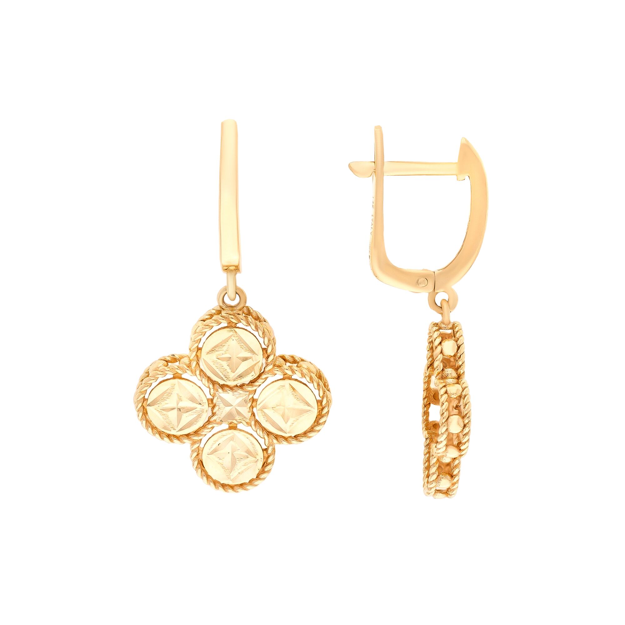 Серьги, золото, 585, 4.7г, 54970, изображение 2 | GoldMarket.kz