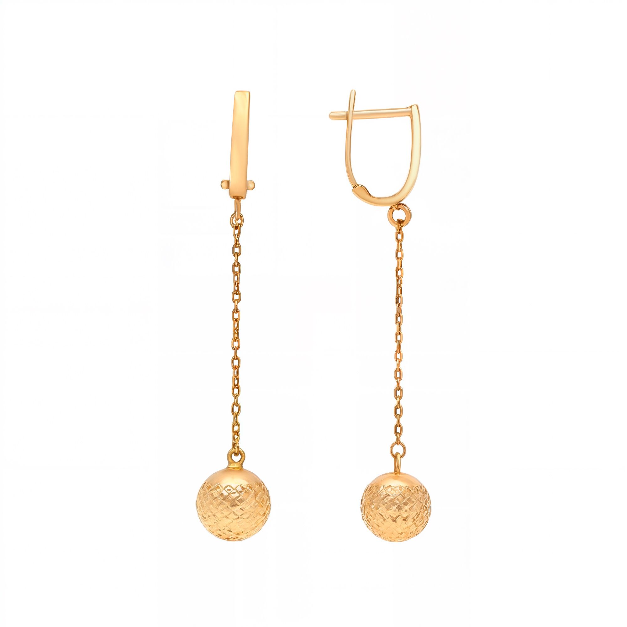 Серьги, золото, 585, 2.22г, 45711, изображение 2 | GoldMarket.kz