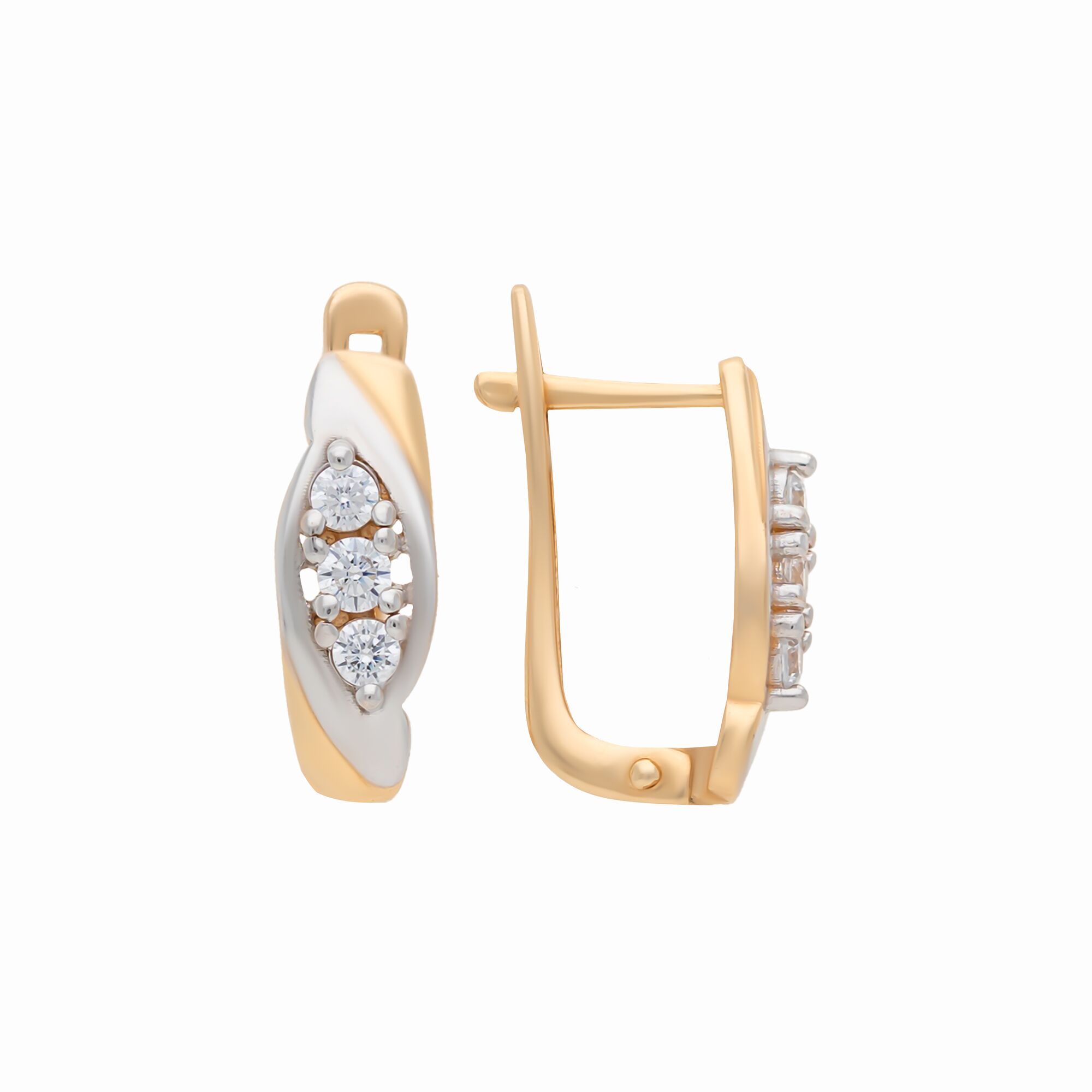 Серьги, золото, 585, 2.52г, 57057, изображение 2 | GoldMarket.kz