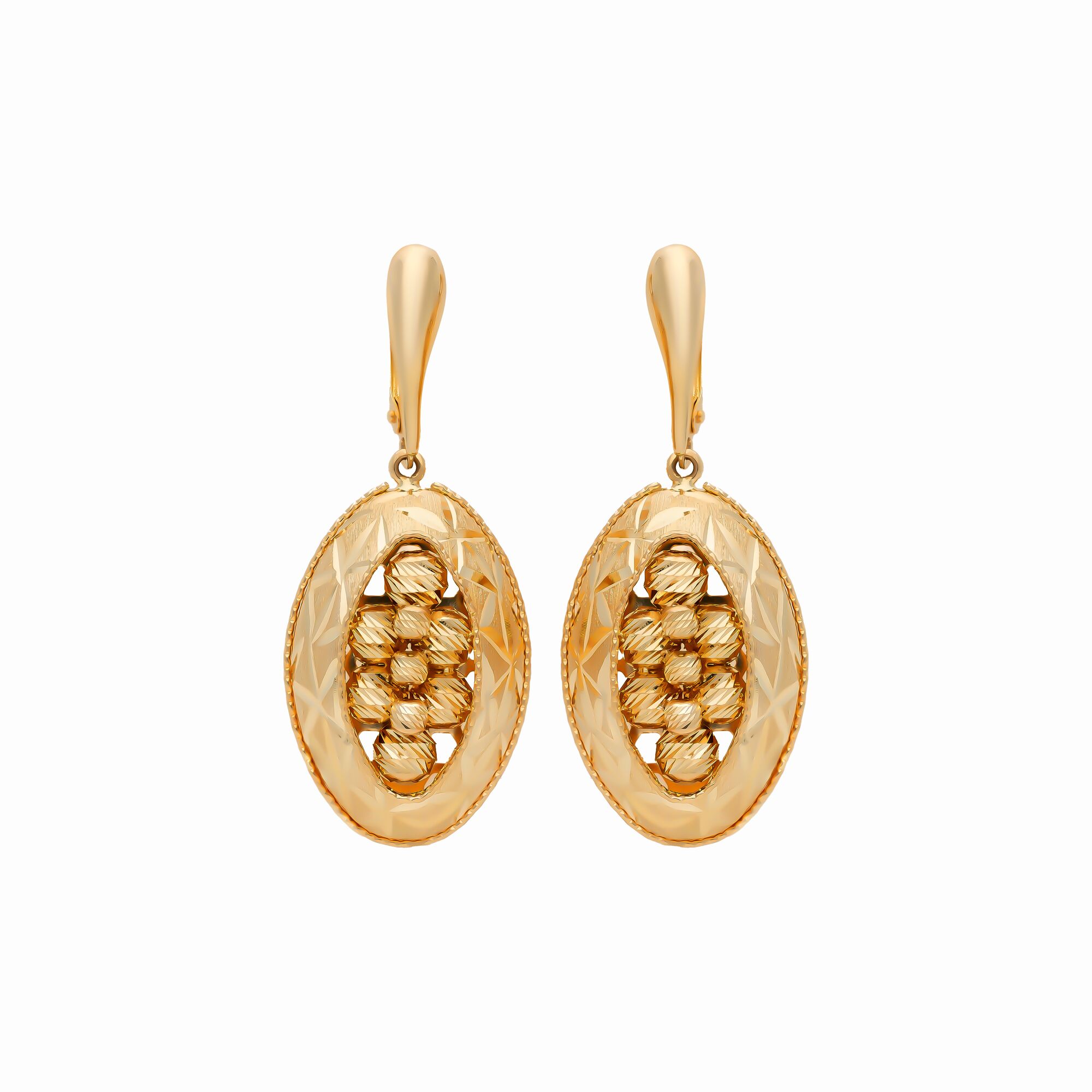 Серьги, золото, 585, 7.68г, 57108 | GoldMarket.kz