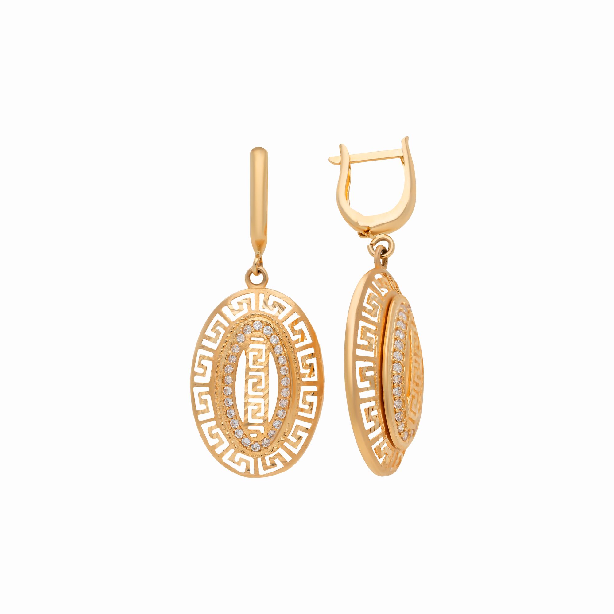 Серьги, золото, 585, 6.45г, 57109, изображение 2 | GoldMarket.kz