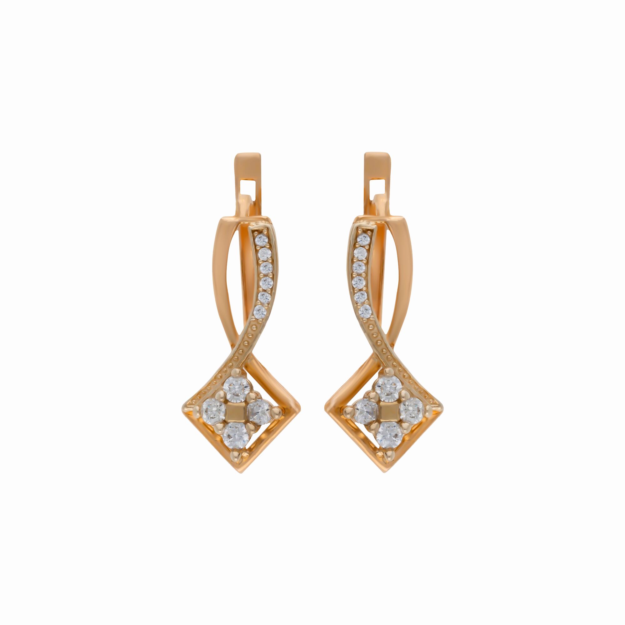 Серьги, золото, 585, 4.44г, 57130 | GoldMarket.kz