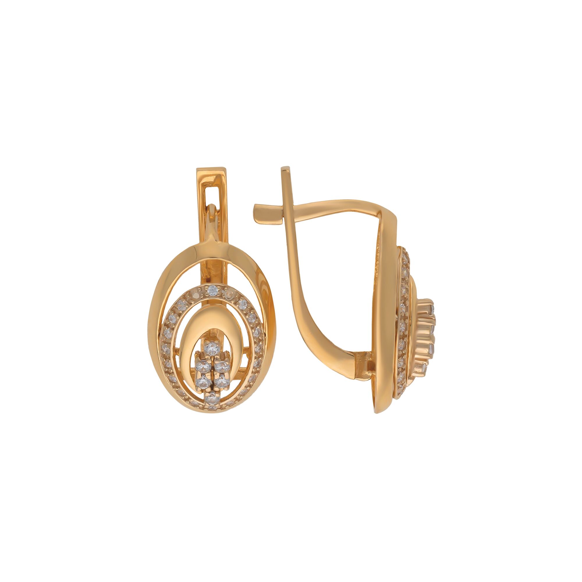 Серьги, золото, 585, 4.91г, 55572, изображение 2 | GoldMarket.kz