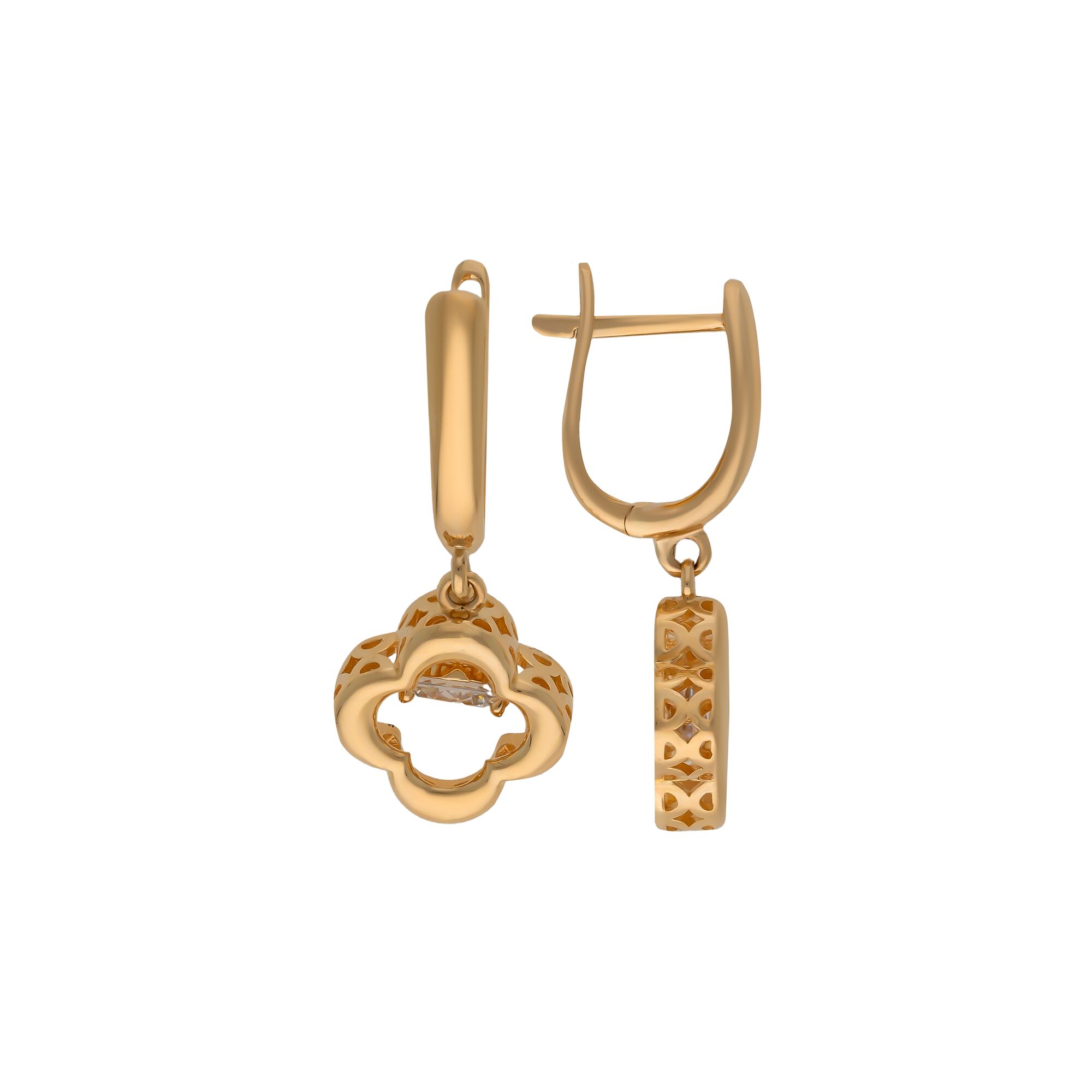 Серьги, золото, 585, 4.43г, 55593, изображение 2 | GoldMarket.kz