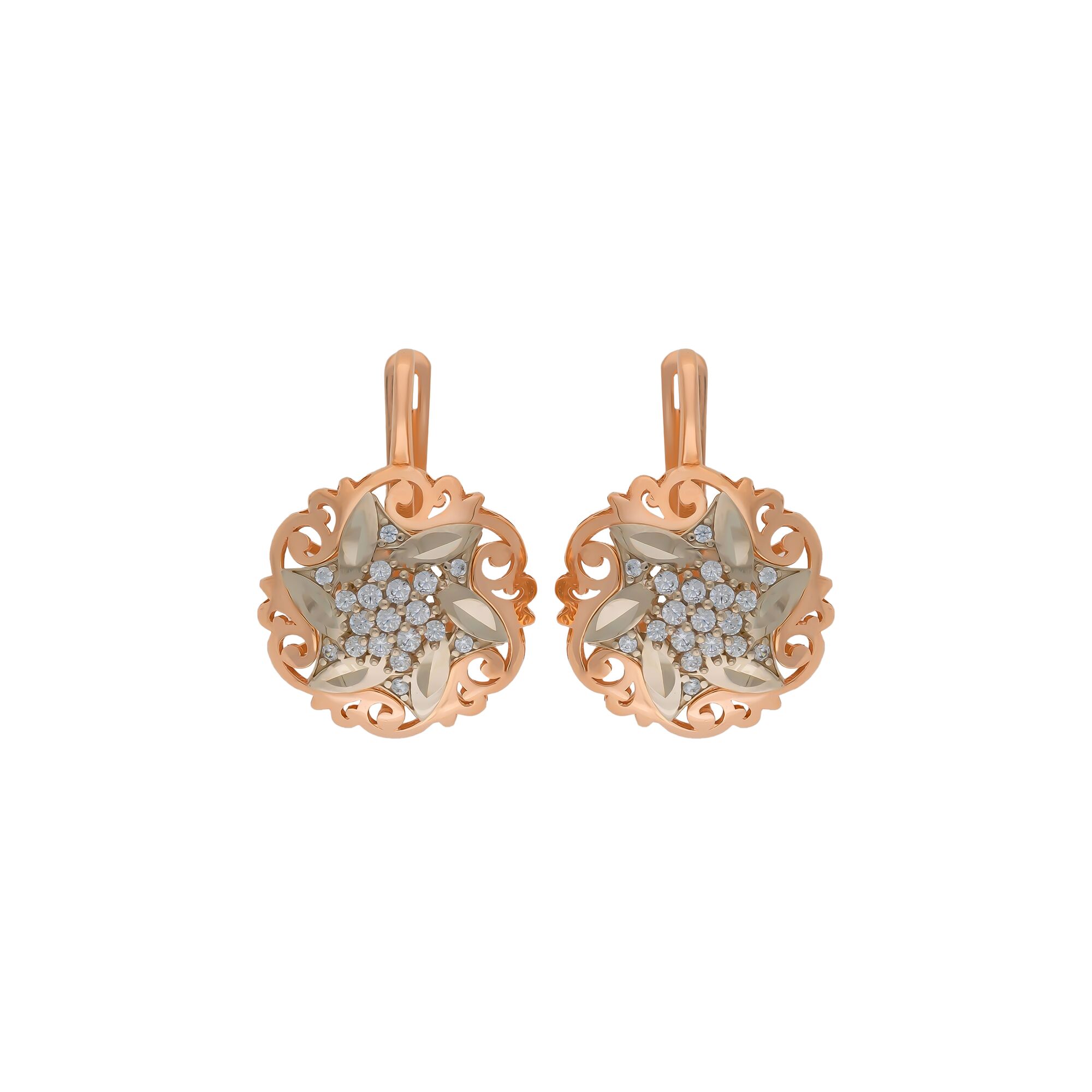 Серьги, золото, 585, 6.08г, 55683 | GoldMarket.kz