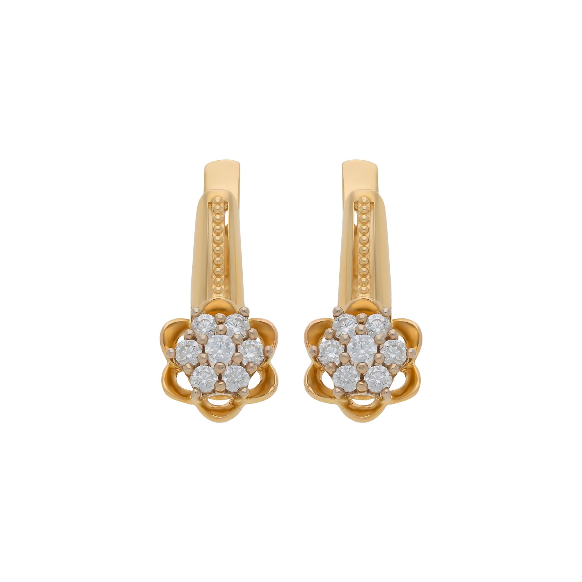Серьги, золото, 585, 5.85г, 56043 | GoldMarket.kz