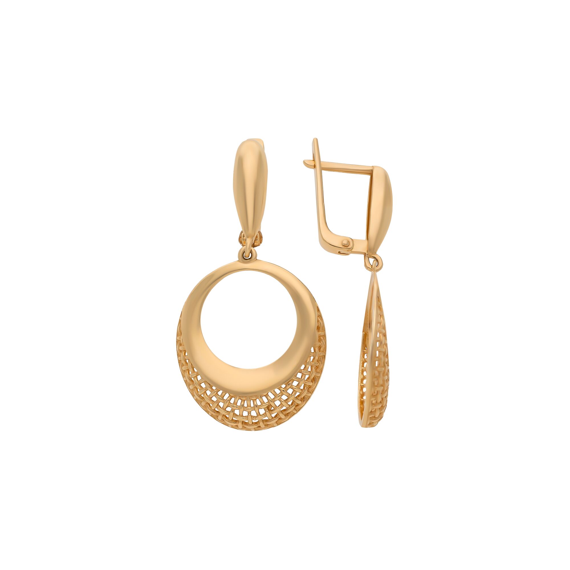 Серьги, золото, 585, 5.65г, 56045, изображение 2 | GoldMarket.kz