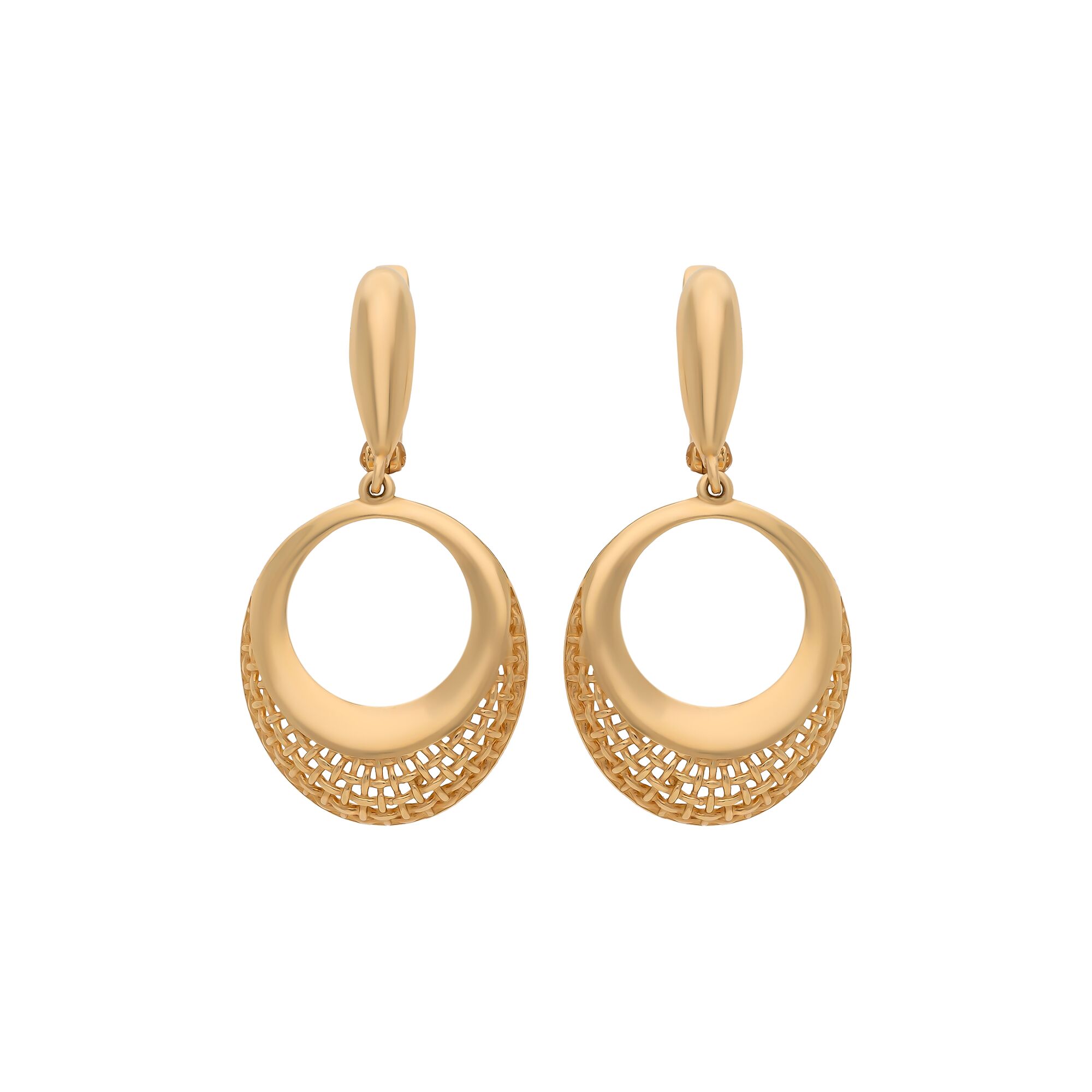 Серьги, золото, 585, 5.65г, 56045 | GoldMarket.kz