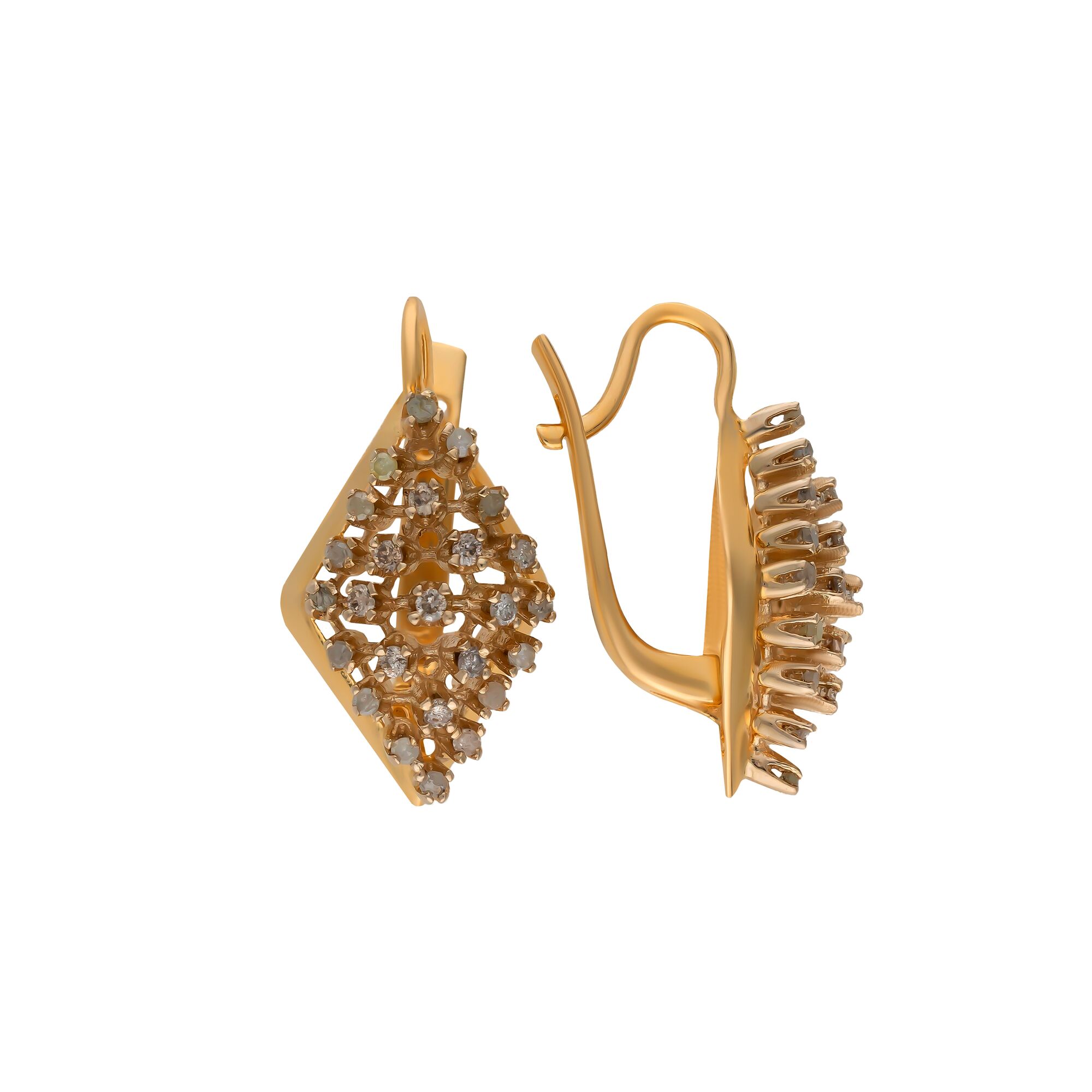 Серьги, золото, 585, 9.17г, 56111, изображение 2 | GoldMarket.kz