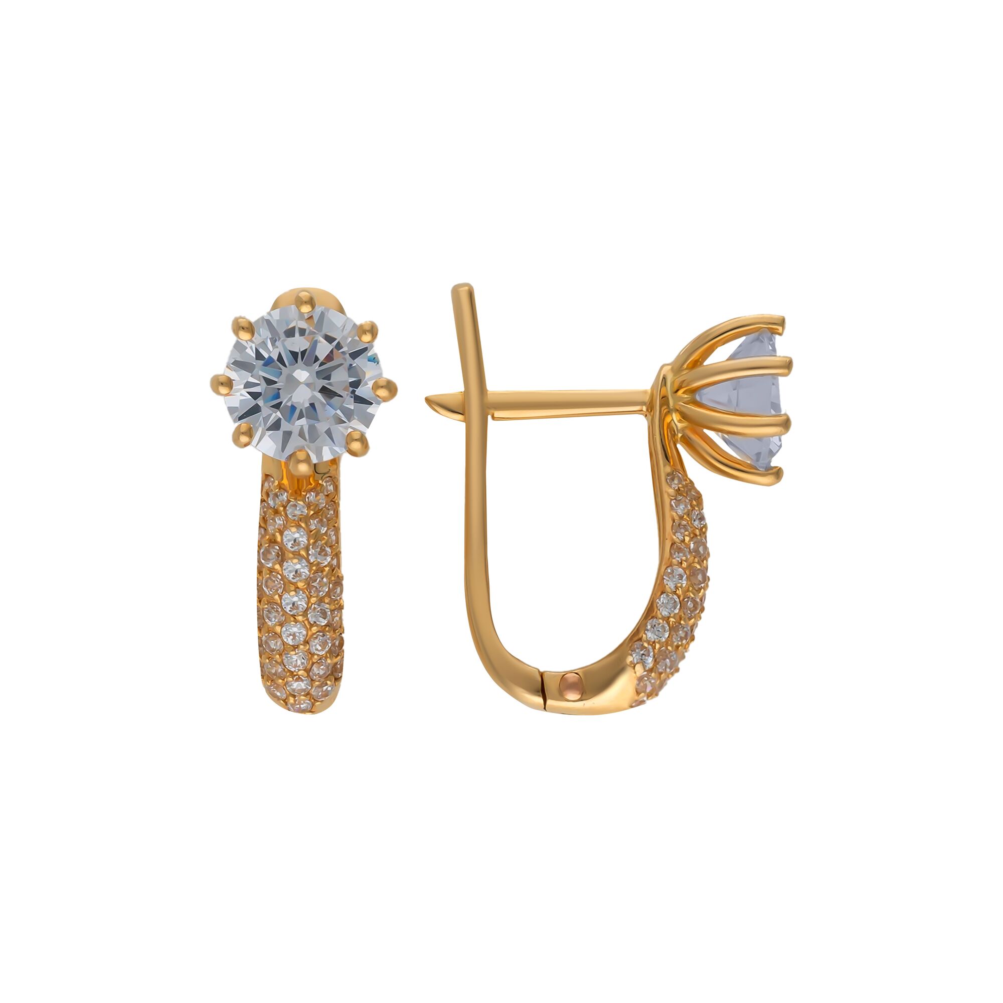 Серьги, золото, 585, 3.15г, 56117, изображение 2 | GoldMarket.kz