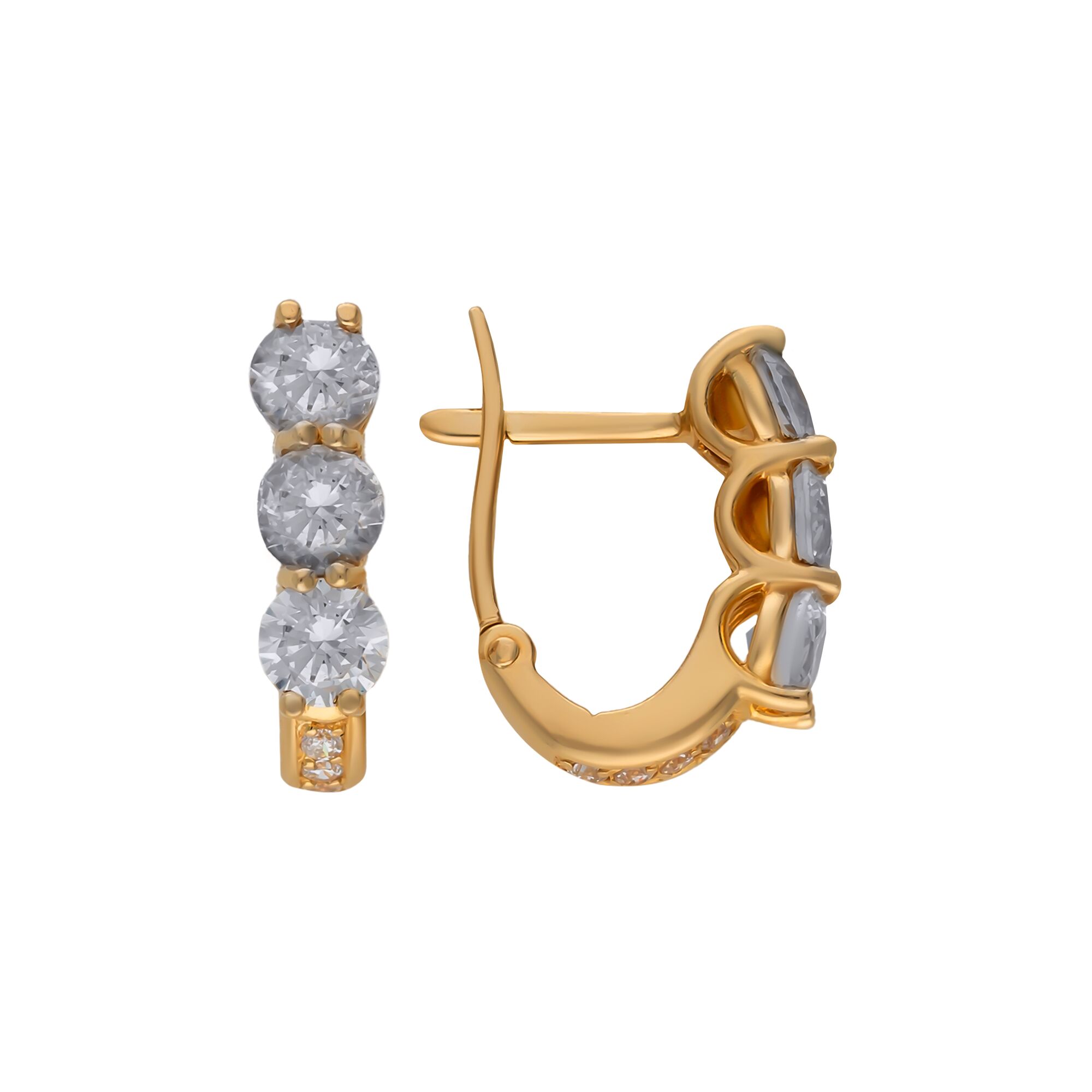 Серьги, золото, 585, 3г, 56119, изображение 2 | GoldMarket.kz
