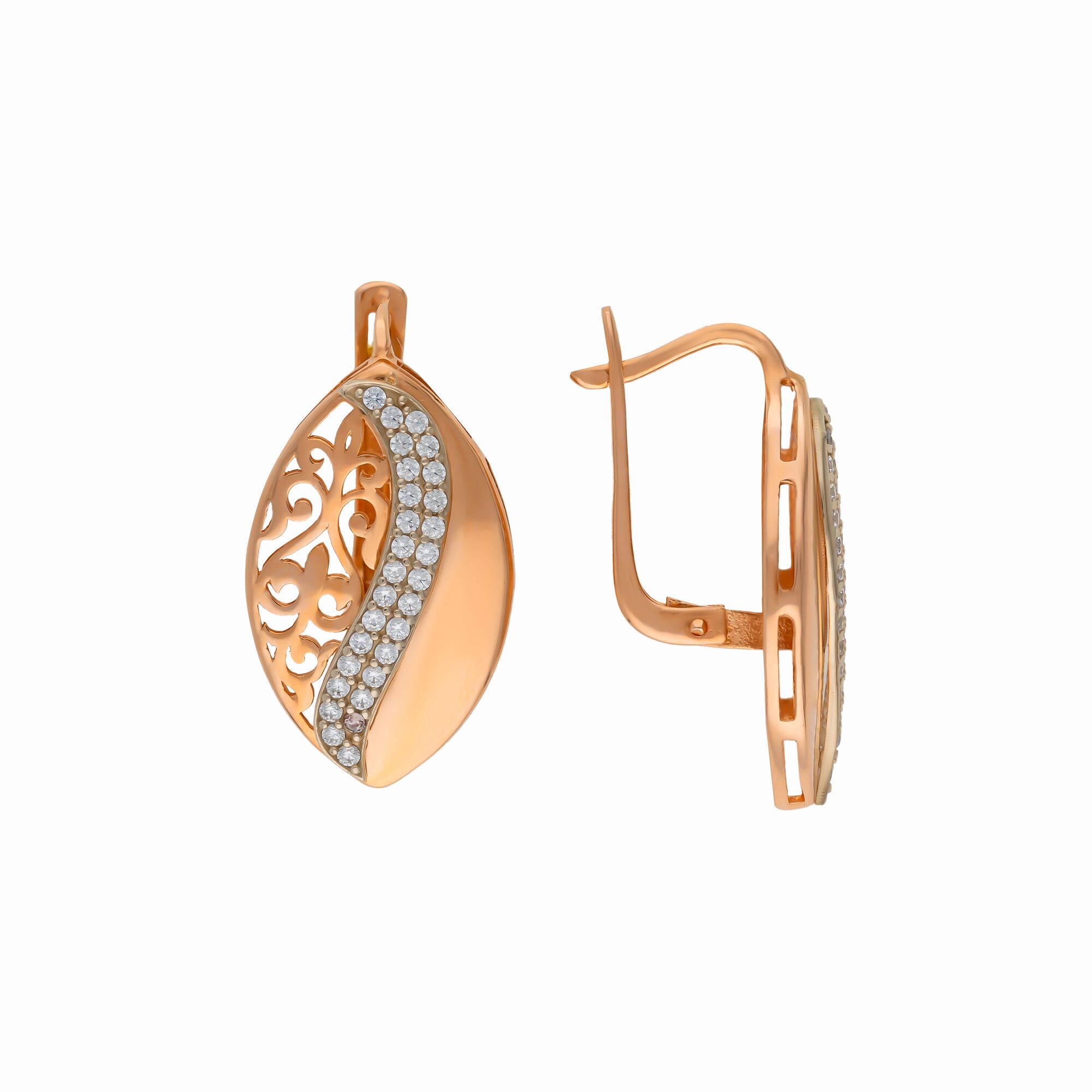 Серьги, золото, 585, 4.76г, 56137, изображение 2 | GoldMarket.kz