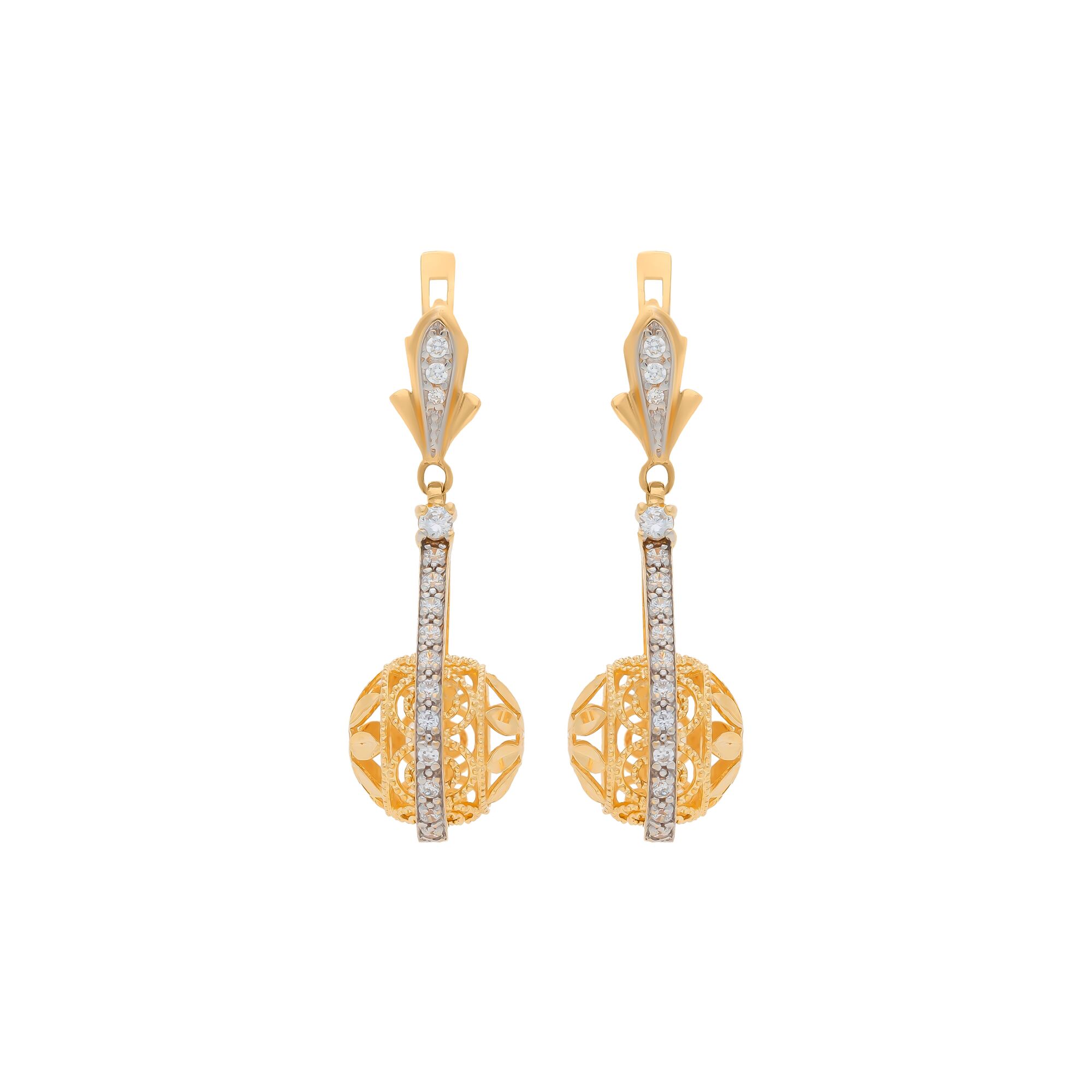Серьги, золото, 585, 7.5г, 56223 | GoldMarket.kz