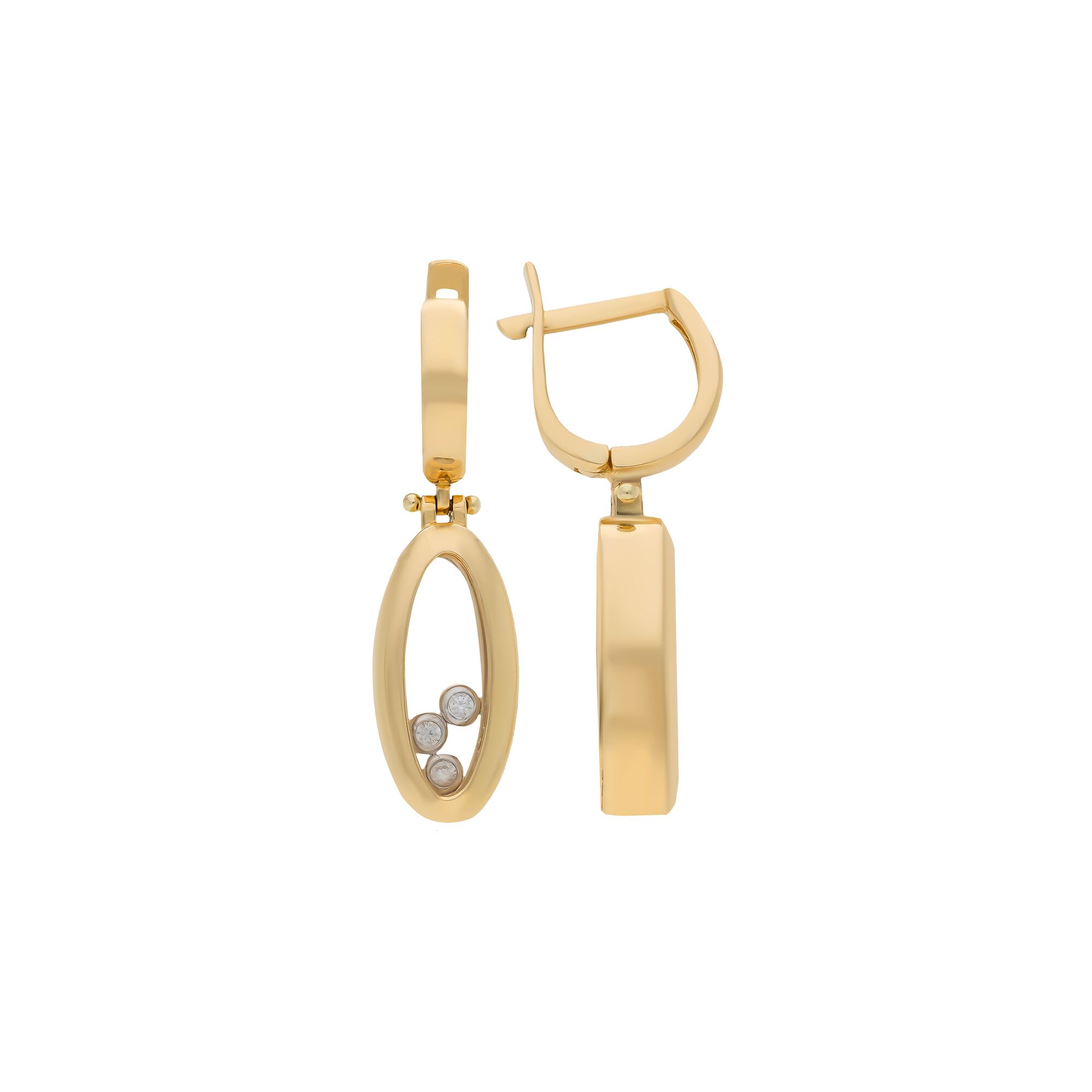 Серьги, золото, 585, 7.42г, 56225, изображение 2 | GoldMarket.kz