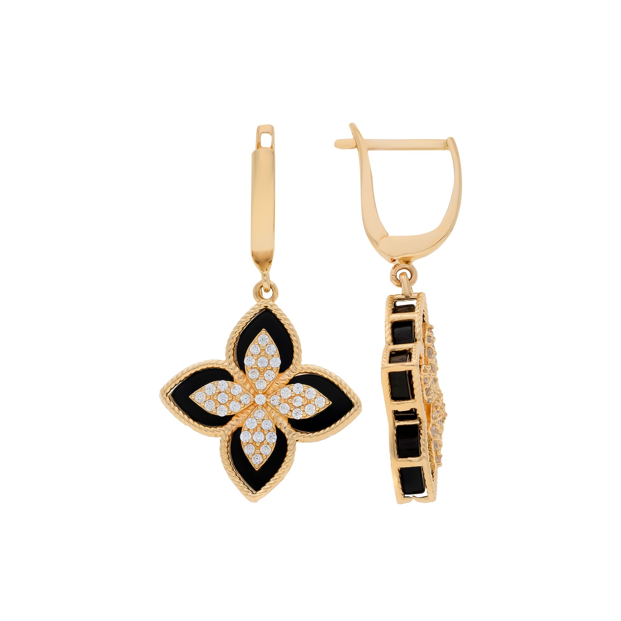 Серьги, золото, 585, 6.81г, 56479, изображение 2 | GoldMarket.kz