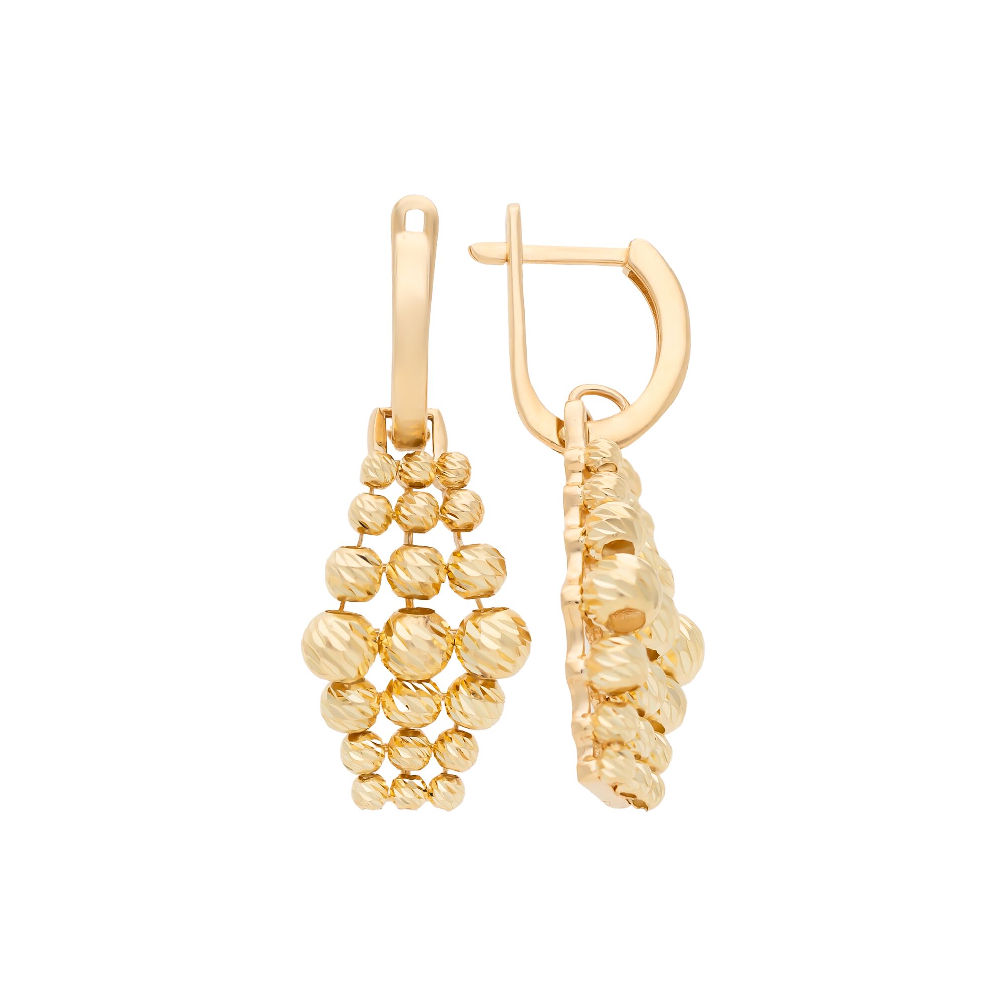 Серьги, золото, 585, 7.15г, 57166, изображение 2 | GoldMarket.kz