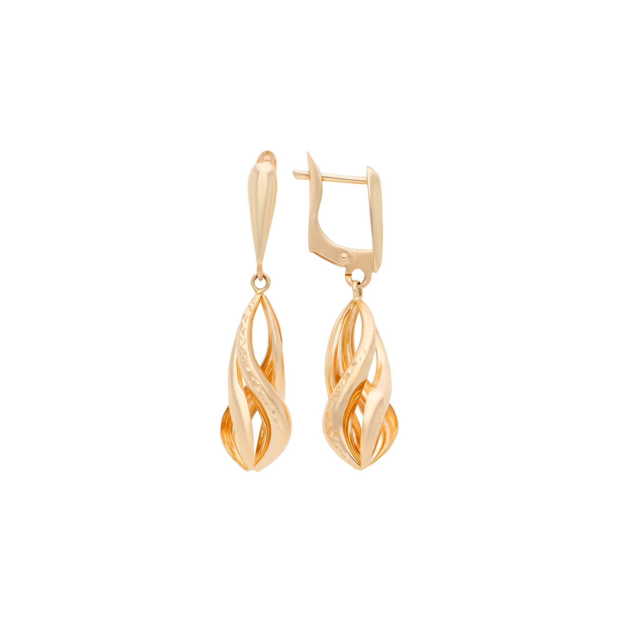 Серьги, золото, 585, 3.36г, 57205, изображение 2 | GoldMarket.kz