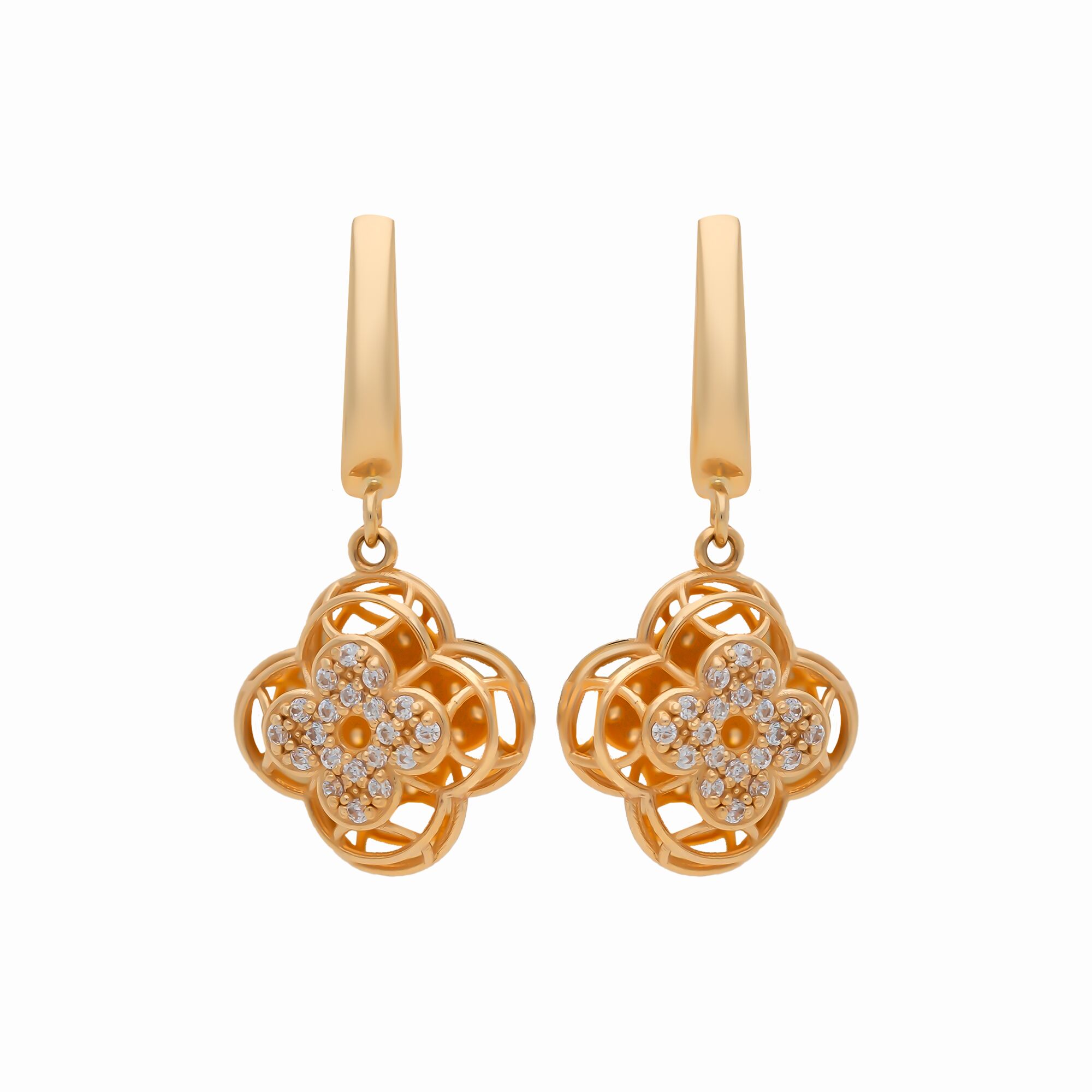 Серьги, золото, 585, 3.84г, 57385 | GoldMarket.kz