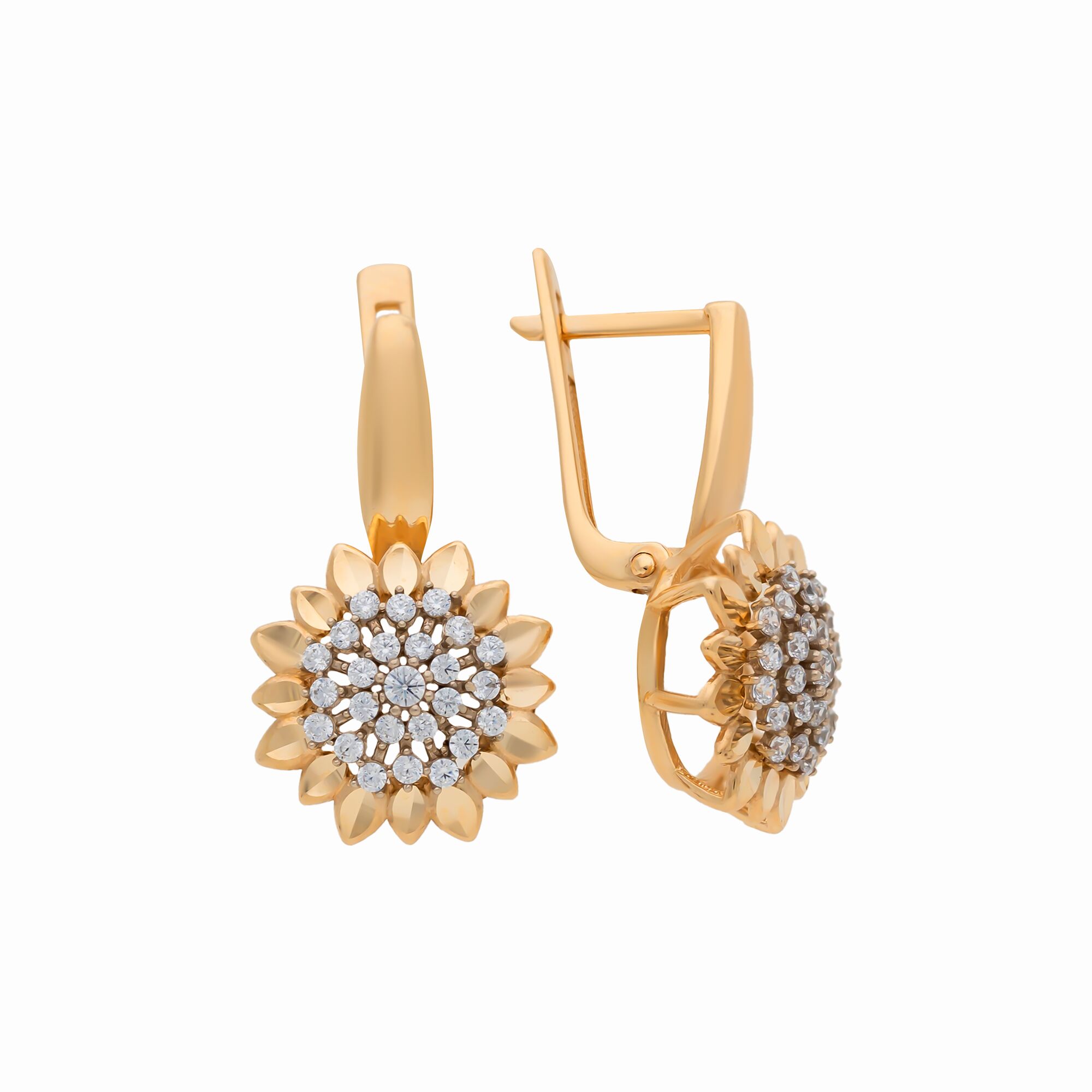 Серьги, золото, 585, 4.35г, 57447, изображение 2 | GoldMarket.kz