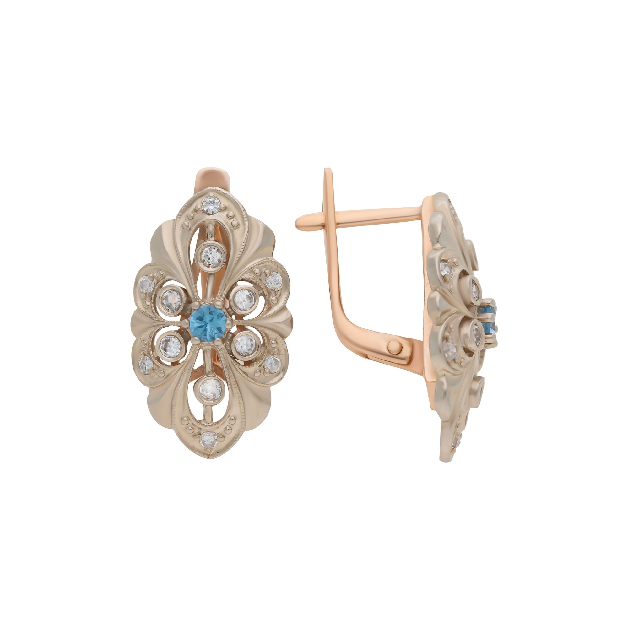 Серьги, золото, 585, 6.96г, 57267, изображение 2 | GoldMarket.kz