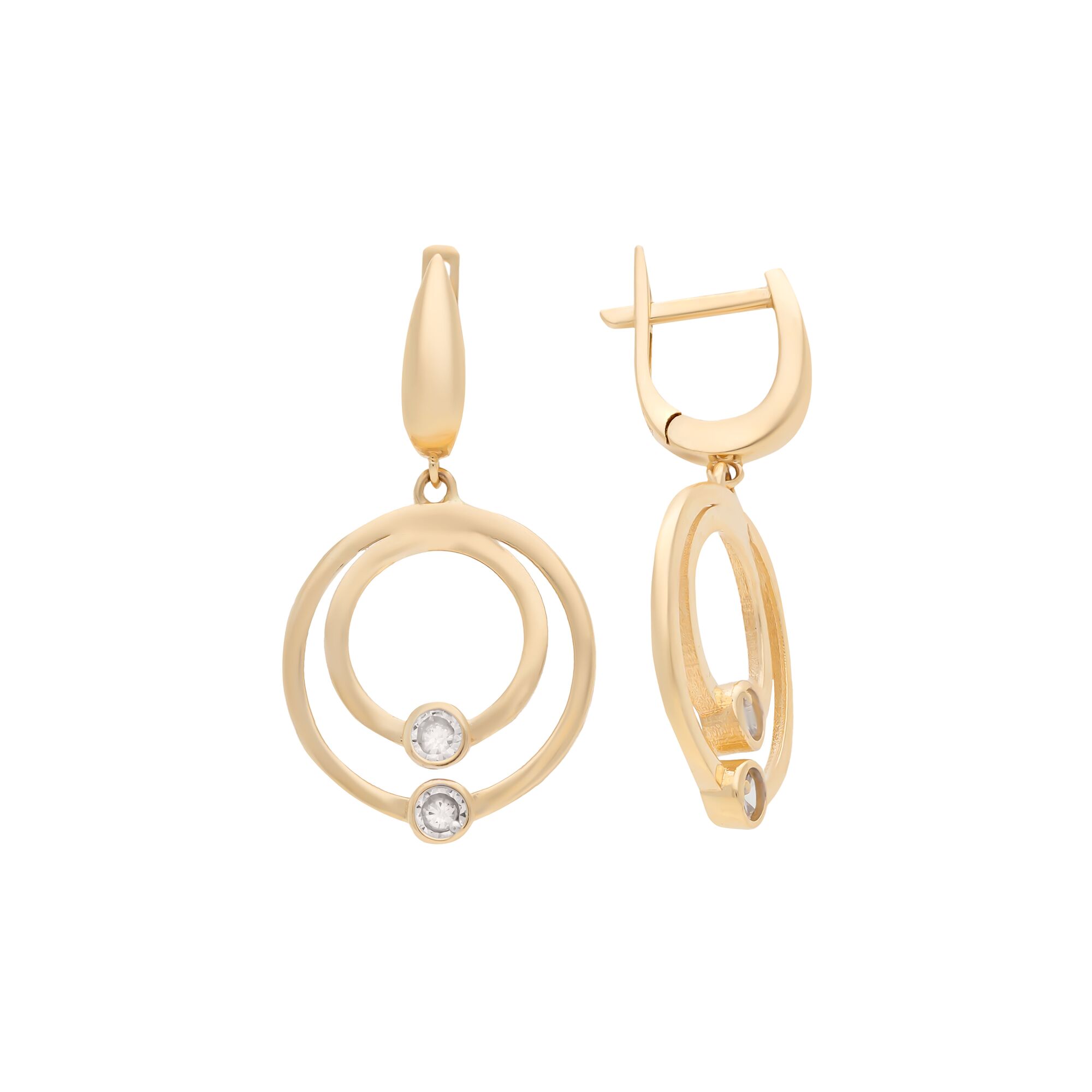 Серьги, золото, 585, 4.55г, 57297, изображение 2 | GoldMarket.kz