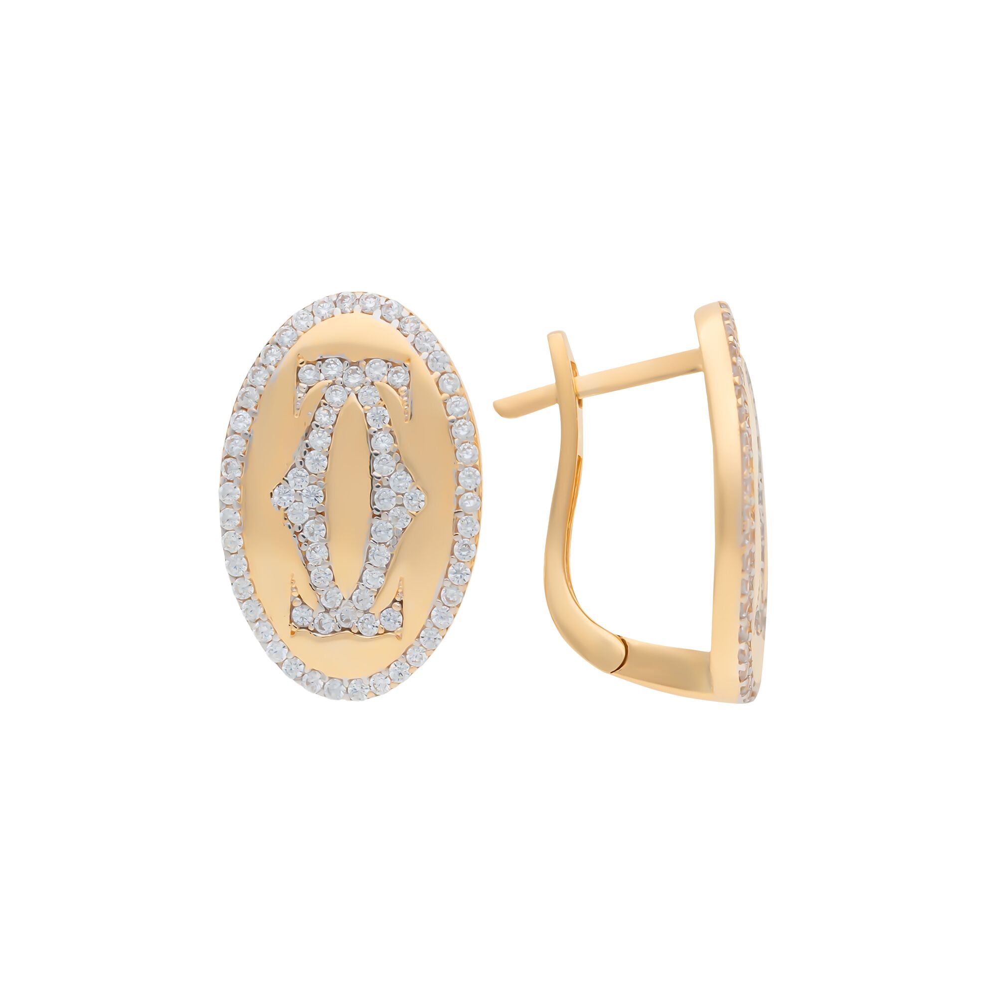 Серьги, золото, 585, 4.85г, 57534, изображение 2 | GoldMarket.kz