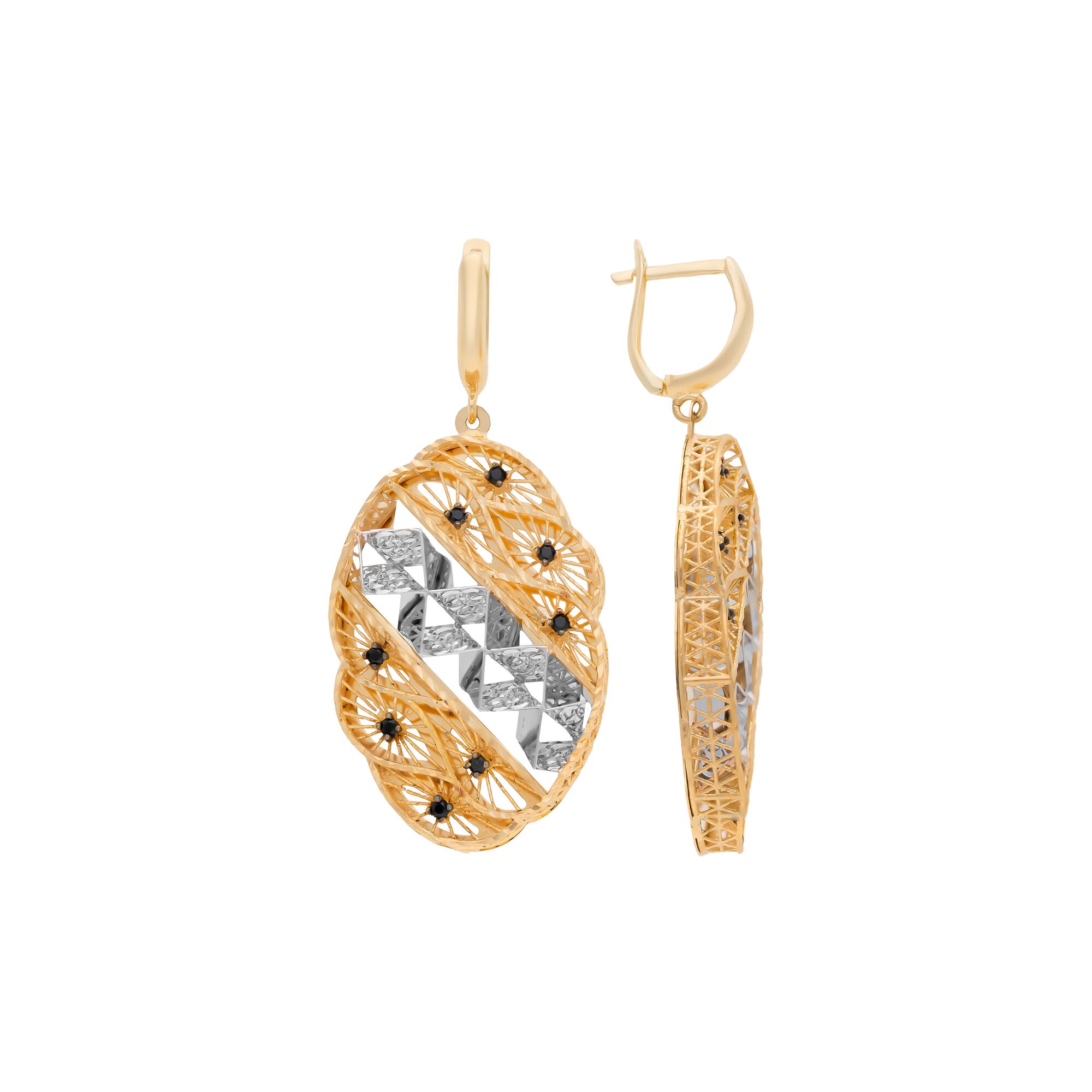 Серьги, золото, 585, 9.1г, 57573, изображение 2 | GoldMarket.kz