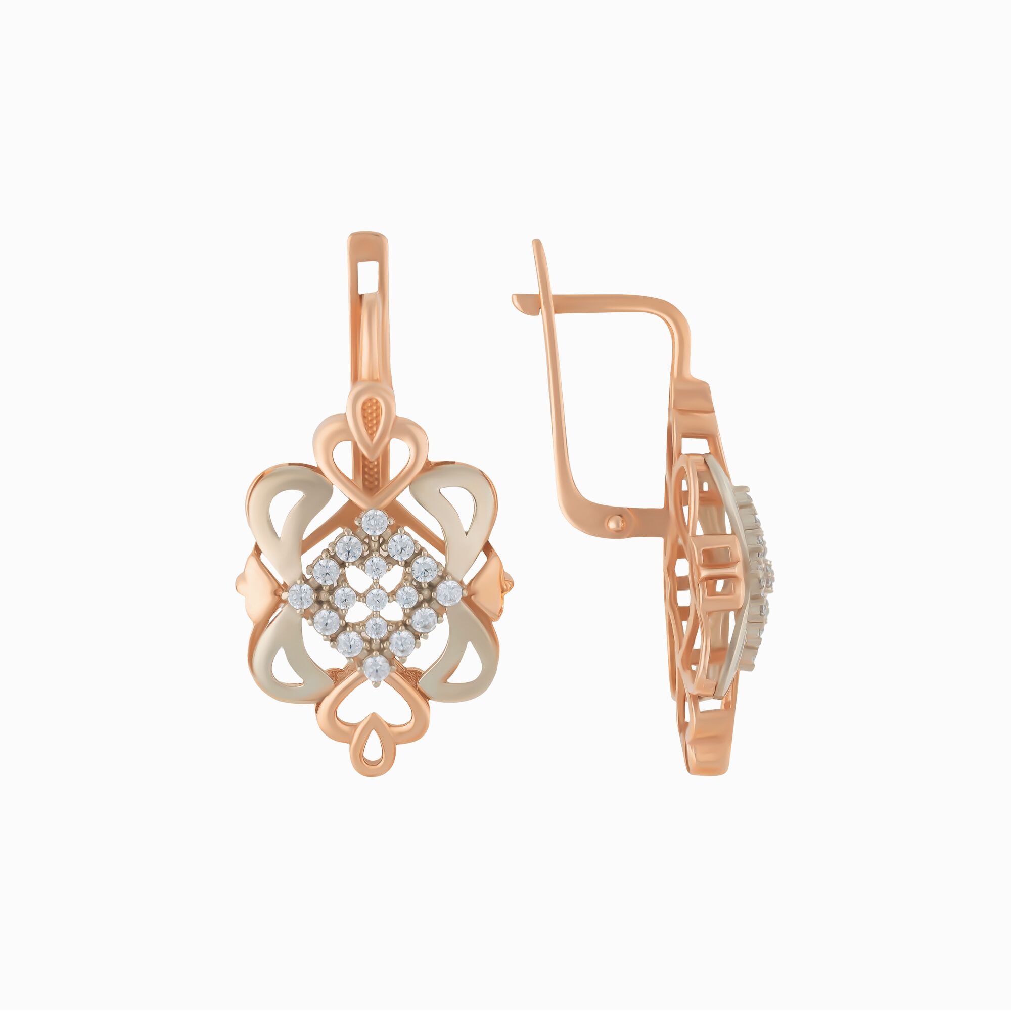 Серьги, золото, 585, 6.56г, 57602, изображение 2 | GoldMarket.kz