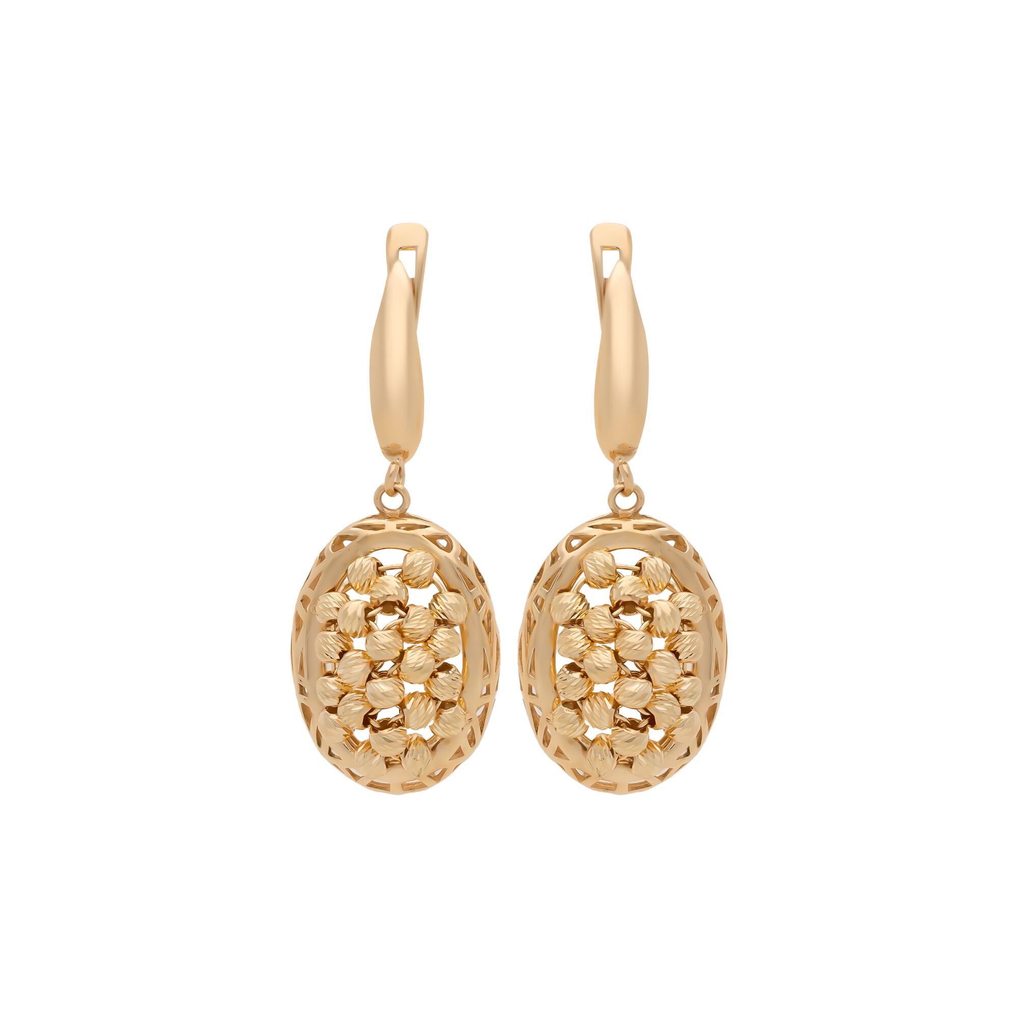 Серьги, золото, 585, 6.43г, 58082 | GoldMarket.kz