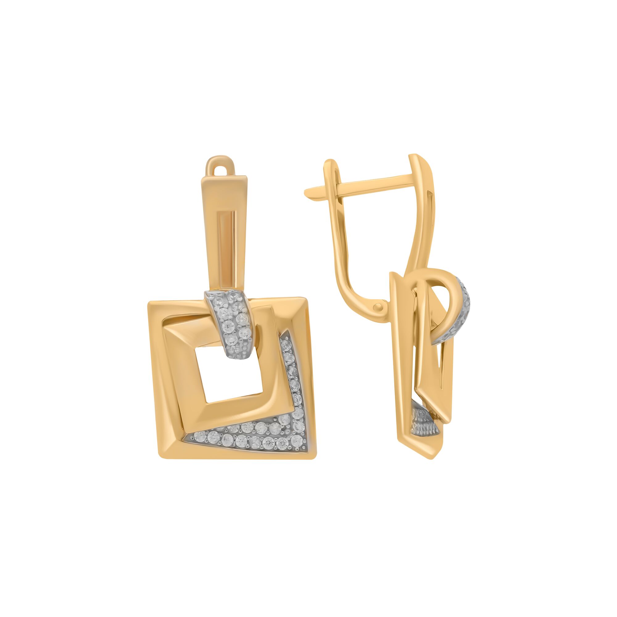 Серьги, золото, 585, 6.87г, 58236, изображение 2 | GoldMarket.kz