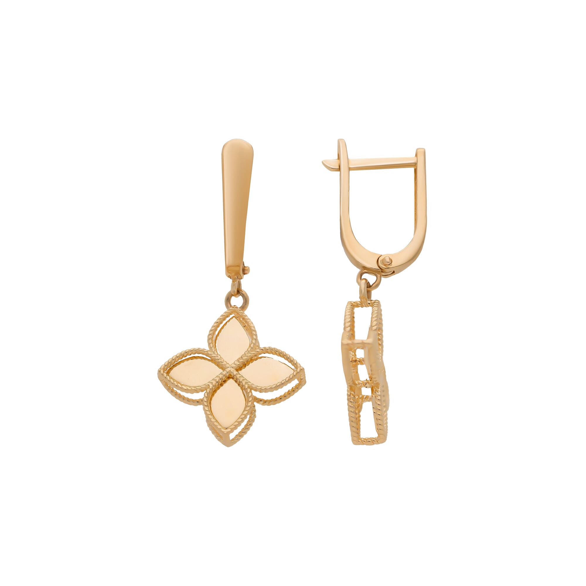 Серьги, золото, 585, 3.33г, 56975, изображение 2 | GoldMarket.kz