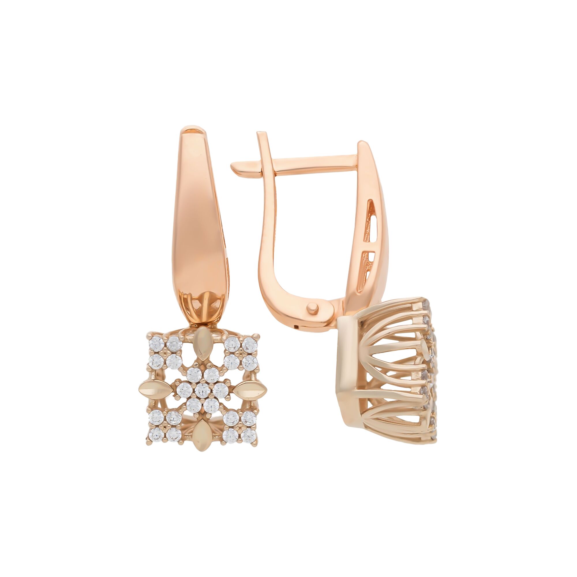 Серьги, золото, 585, 3.87г, 57758, изображение 2 | GoldMarket.kz