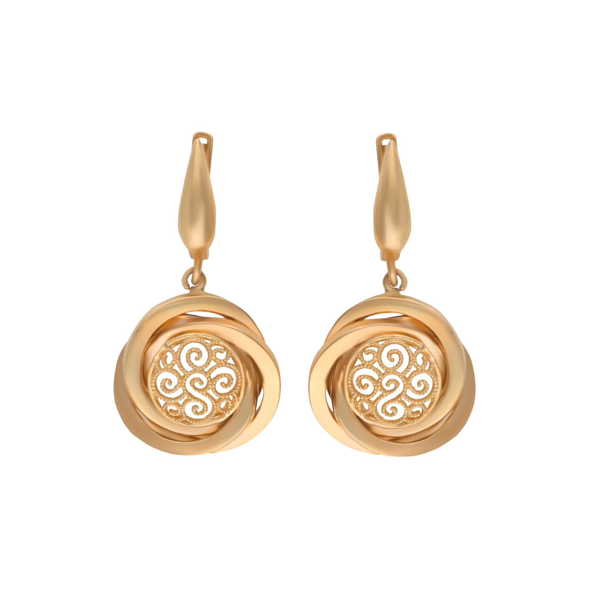Серьги, золото, 585, 8.28г, 57836 | GoldMarket.kz