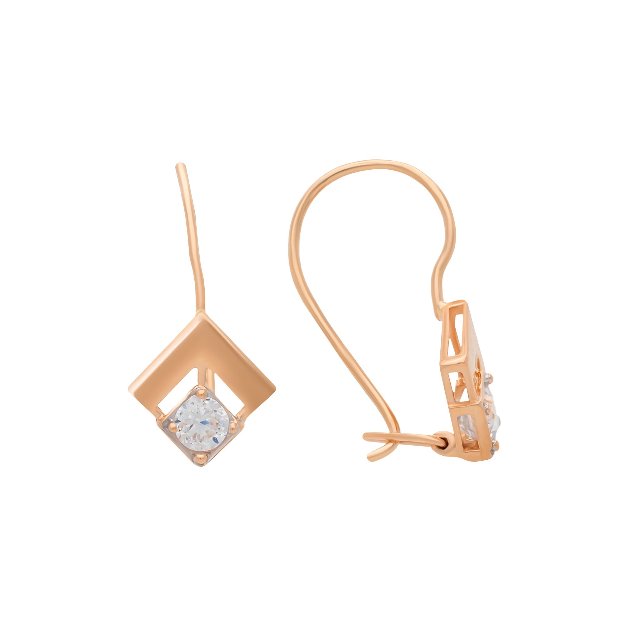 Серьги, золото, 585, 1.42г, 57863, изображение 2 | GoldMarket.kz