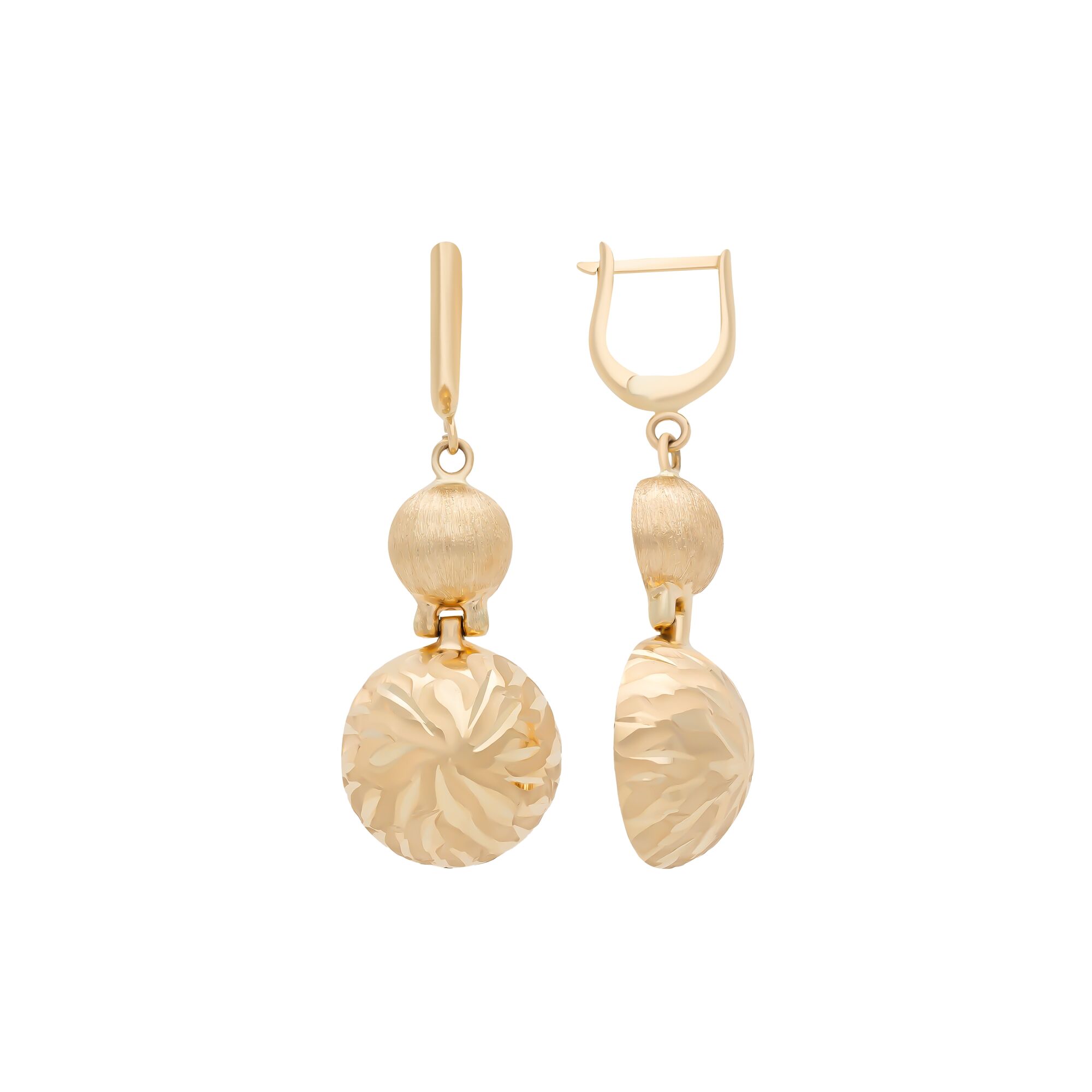 Серьги, золото, 585, 5.32г, 57882, изображение 2 | GoldMarket.kz