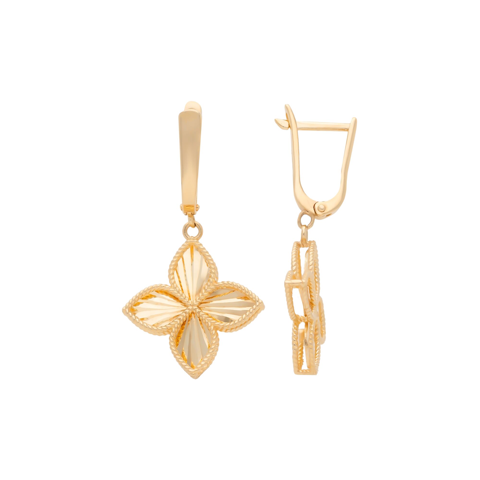 Серьги, золото, 585, 4.11г, 57886, изображение 2 | GoldMarket.kz