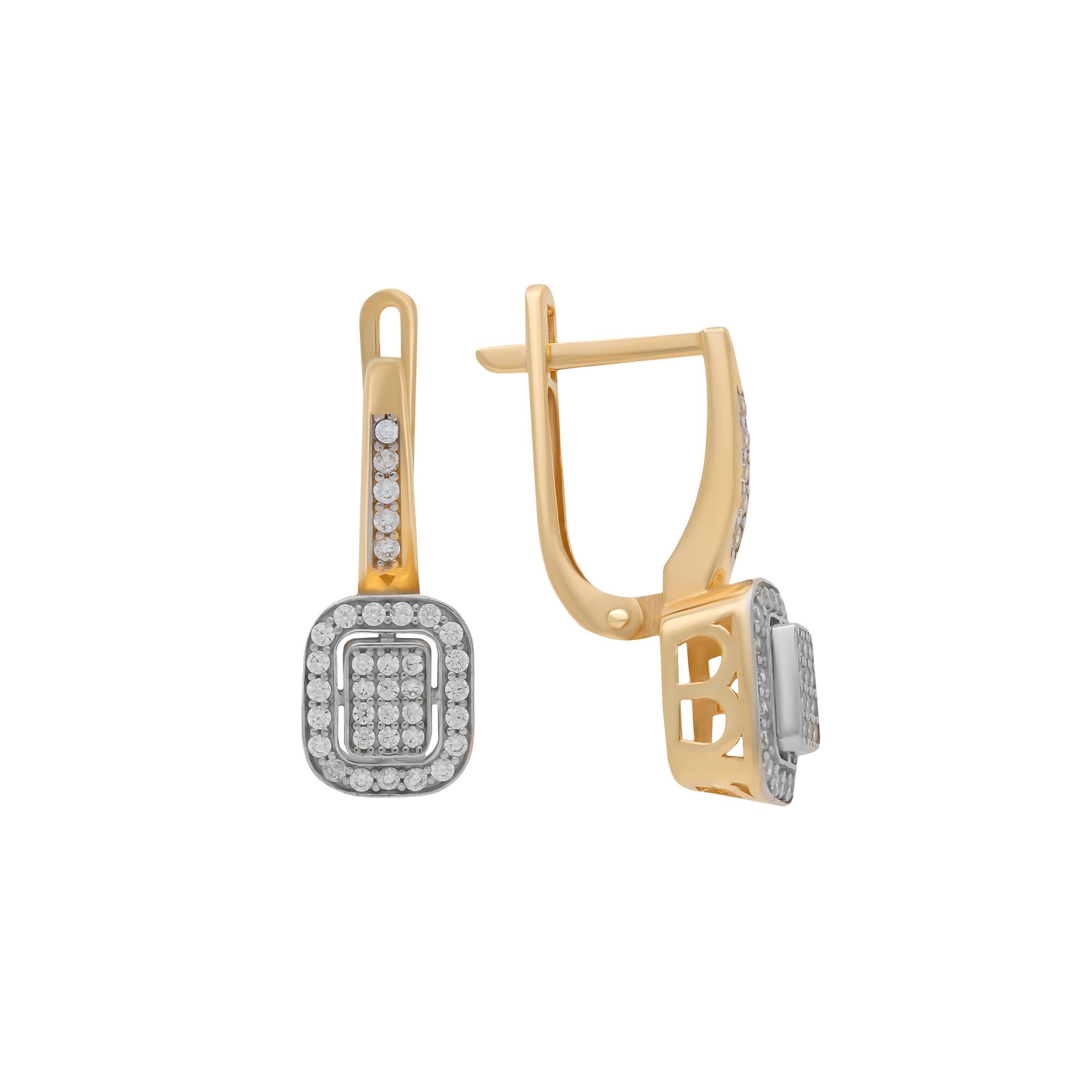 Серьги, золото, 585, 4.16г, 58228, изображение 2 | GoldMarket.kz