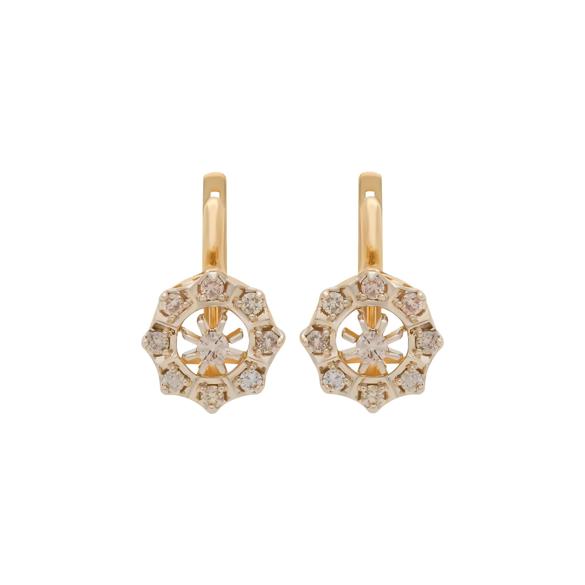Серьги, золото, 585, 8.16г, 58353 | GoldMarket.kz