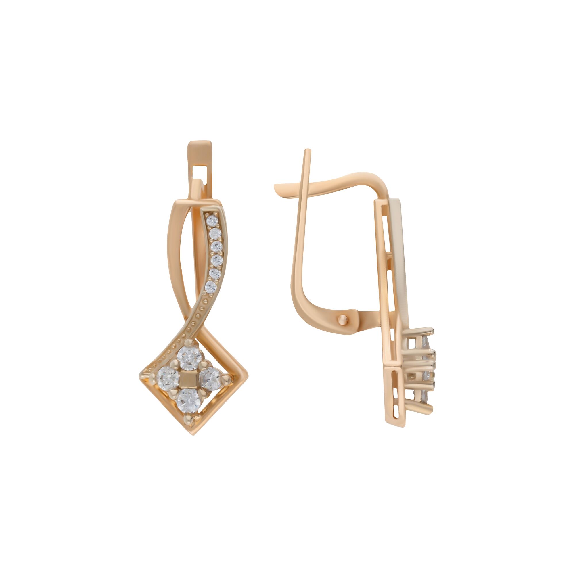 Серьги, золото, 585, 4г, 58397, изображение 2 | GoldMarket.kz