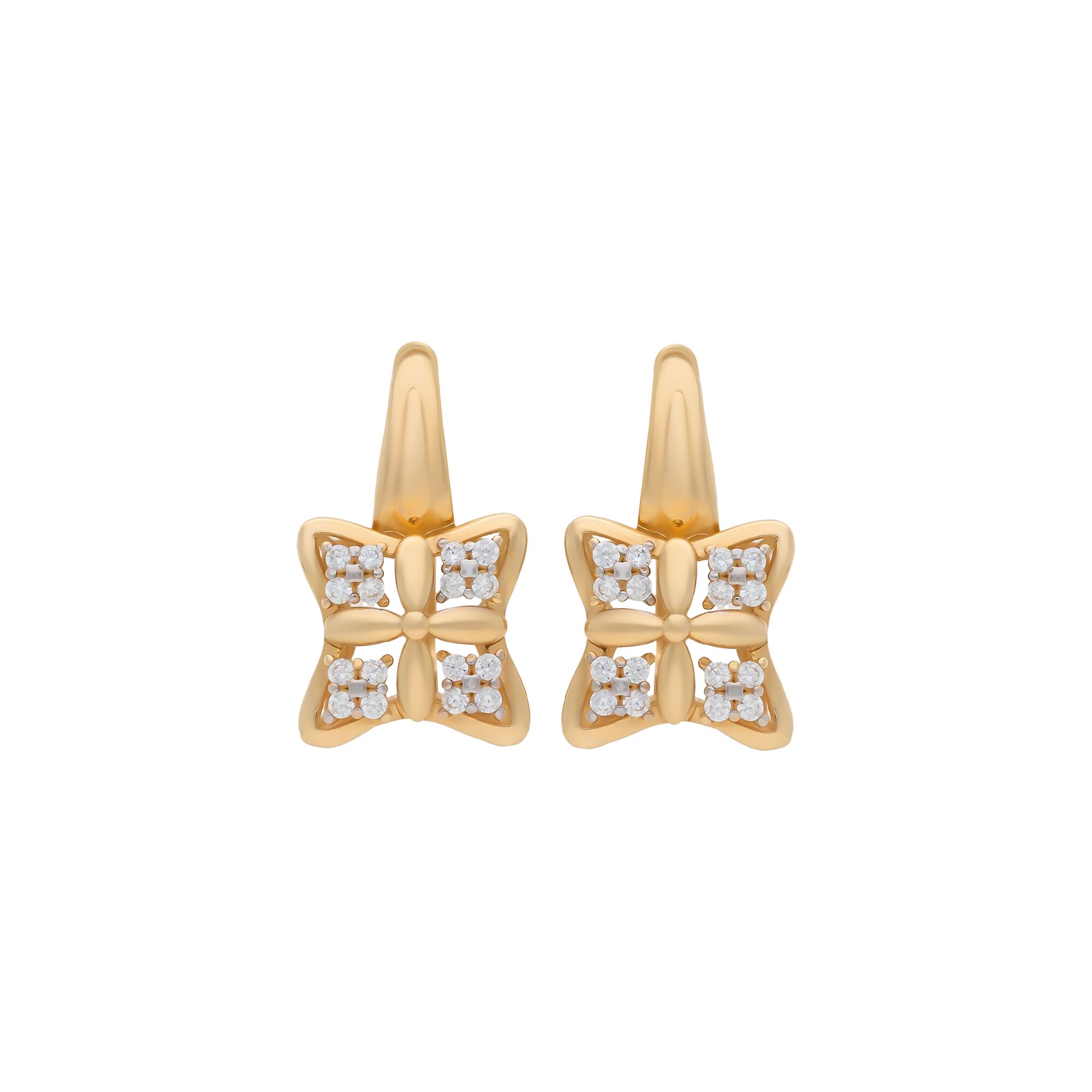 Серьги, золото, 585, 4.61г, 58581 | GoldMarket.kz