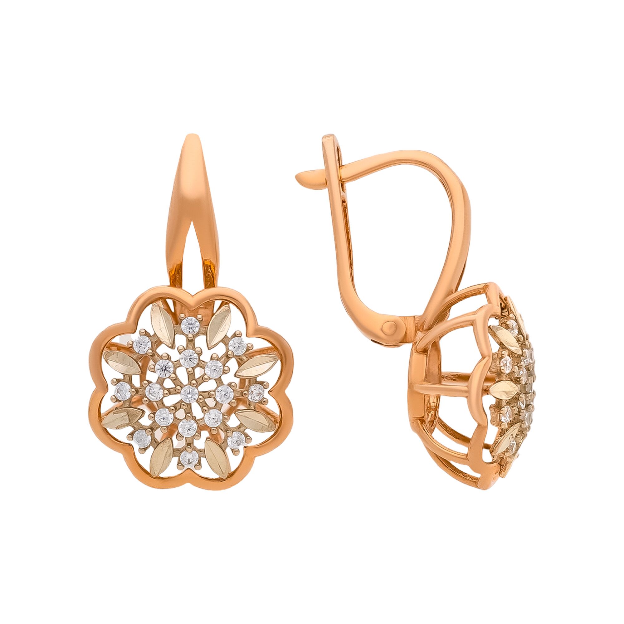 Серьги, золото, 585, 5.19г, 58595, изображение 2 | GoldMarket.kz