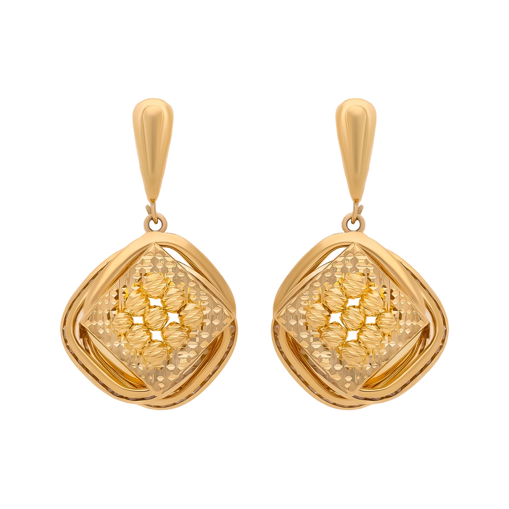 Серьги, золото, 585, 6.49г, 58602 | GoldMarket.kz