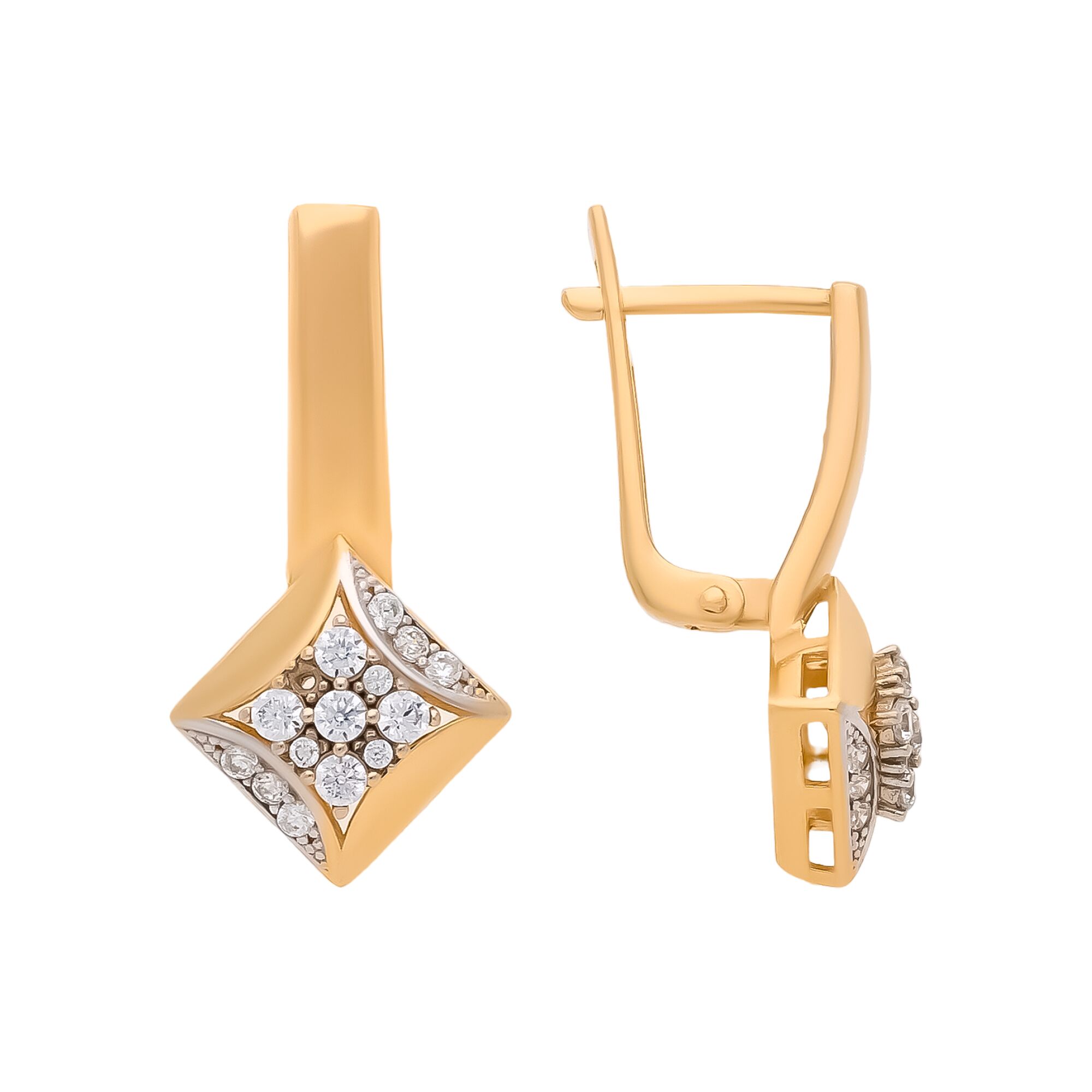 Серьги, золото, 585, 3.8г, 58652, изображение 2 | GoldMarket.kz