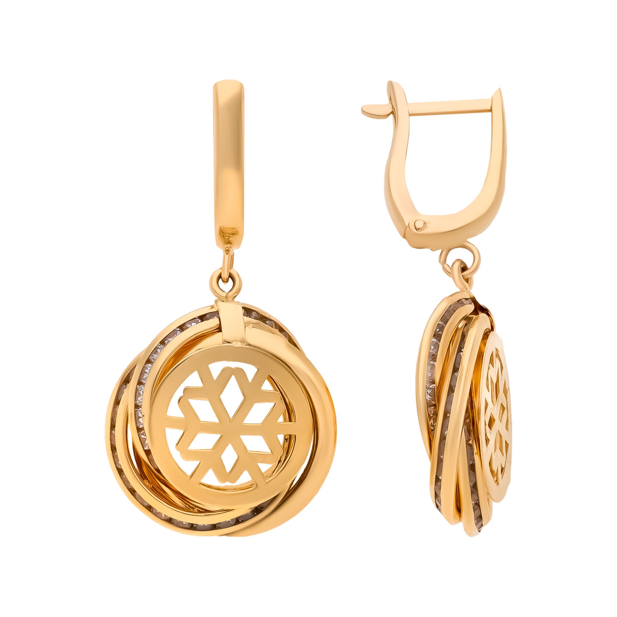 Серьги, золото, 585, 5.25г, 59070, изображение 2 | GoldMarket.kz