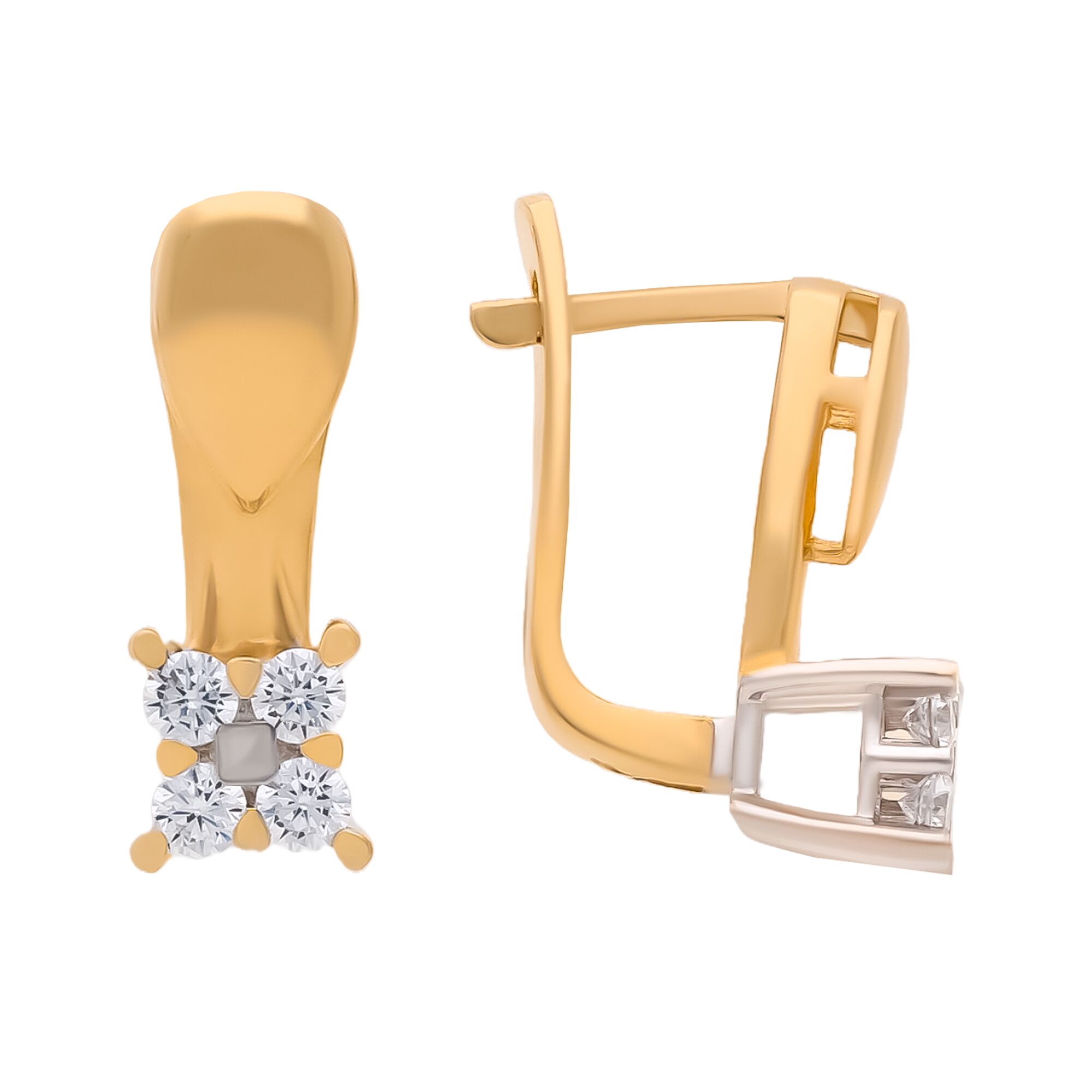 Серьги, золото, 585, 4.45г, 59108, изображение 2 | GoldMarket.kz