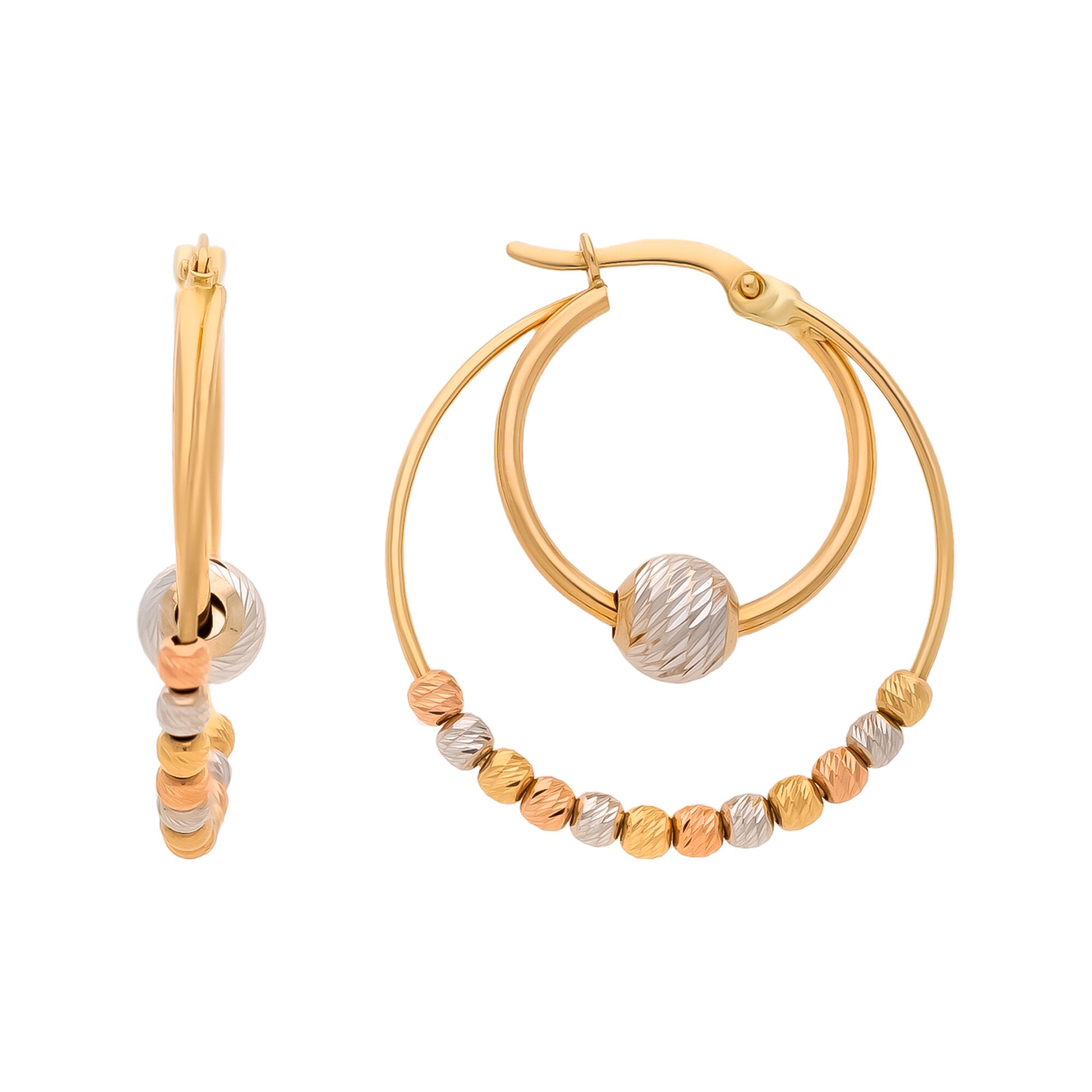 Серьги, золото, 585, 3.86г, 59111, изображение 2 | GoldMarket.kz